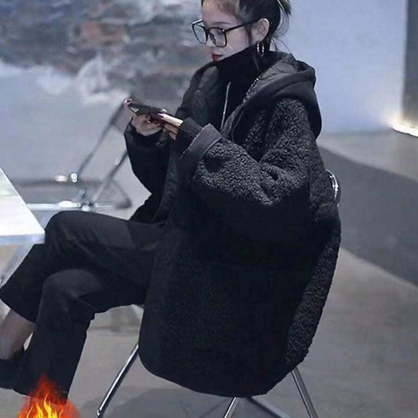 TEMU Plus Size, 2025 Popular Boa Outerwear New Sweater Lamb Coat Winter Coat Loose Outerwear Popular Boa Outerwear Coat Quilted Outerwear