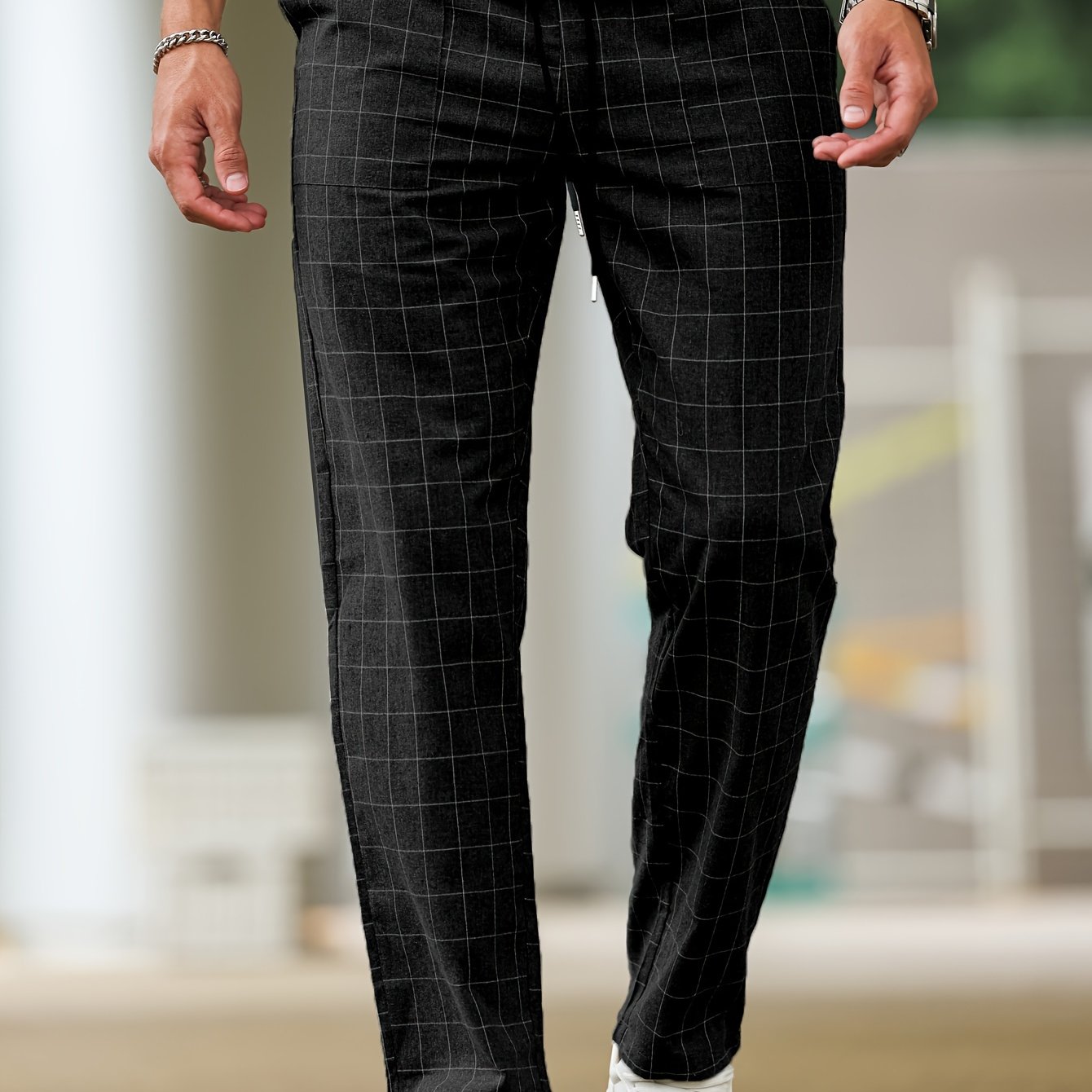 TEMU Men's Retro Casual Pants For Business Activities