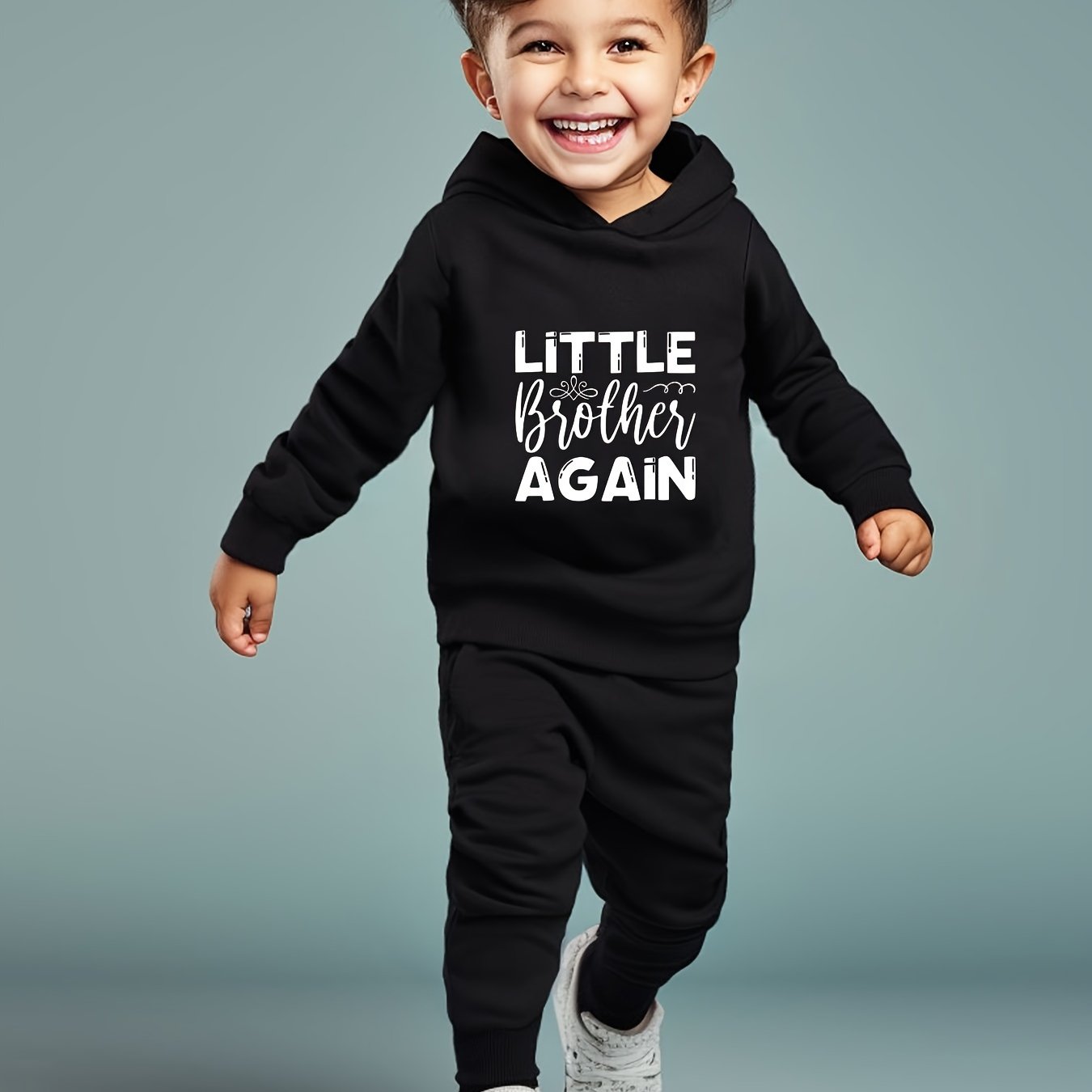 Haut Manches Longues NEXT Pour Garçon - Slogan 'Little Brother', Gris, 6-9 Mois, 100% Coton