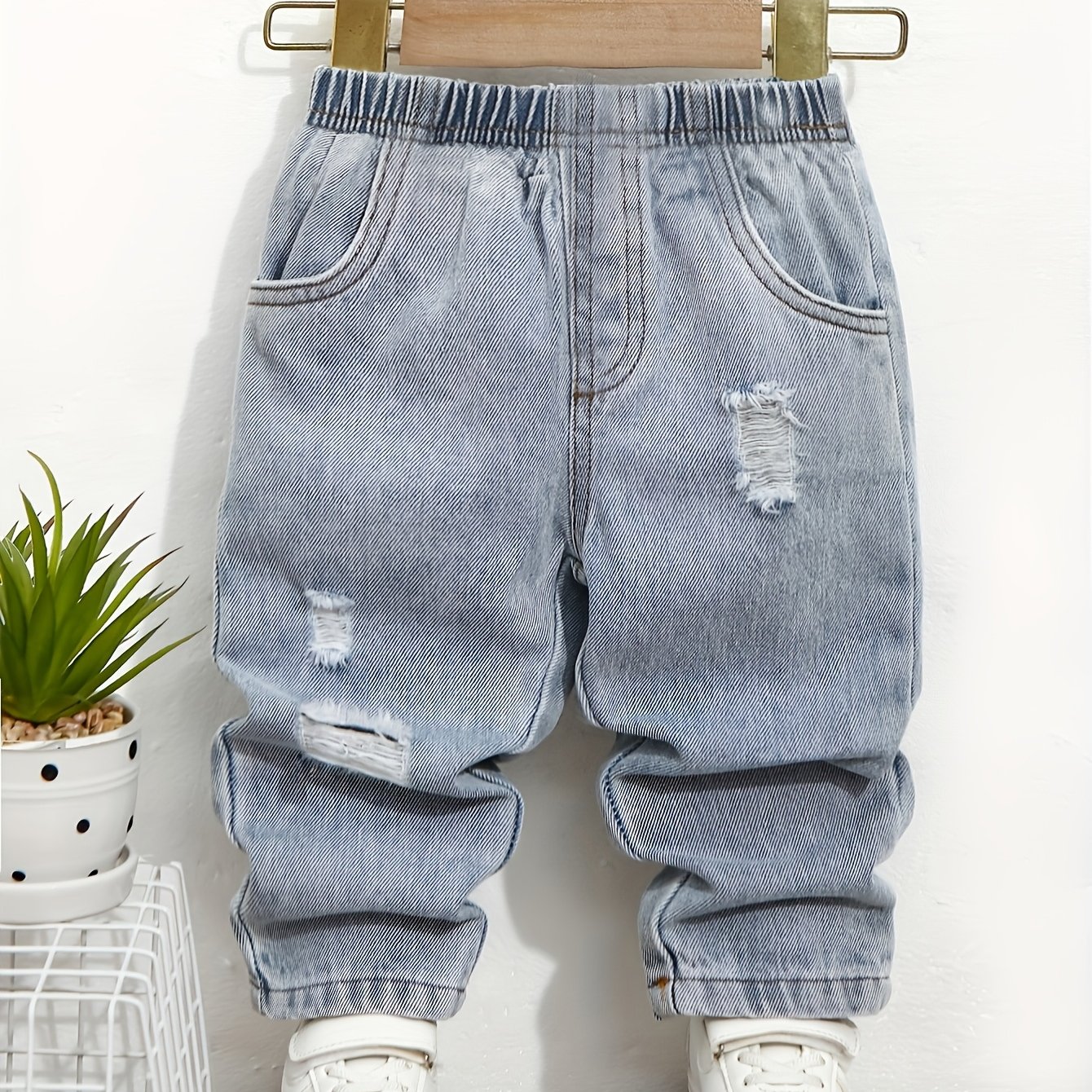 Unisex Christmas Valentine's Autumn Long Jeans