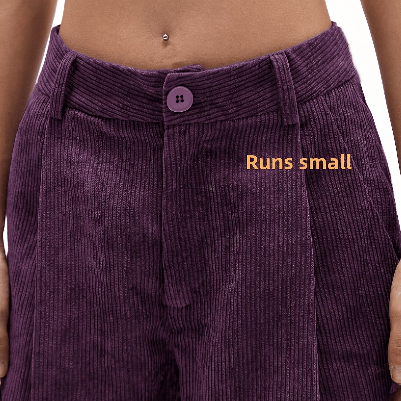 TEMU Runs Small. New Women's Vintage Casual Straight-leg Pants, Corduroy Design, For Spring, Autumn, And Winter