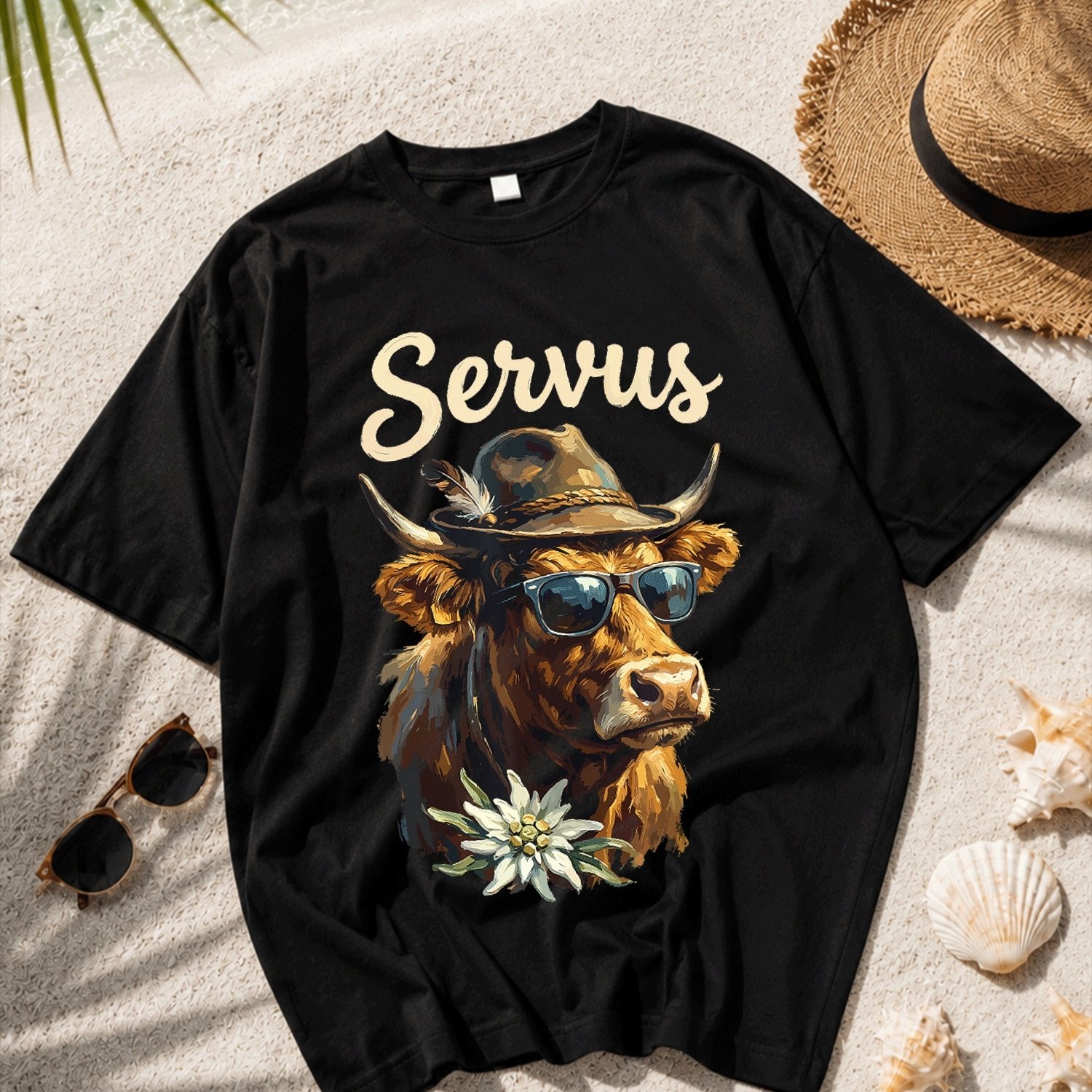 Plus Size Servus Cow Oktoberfest Trachten T-shirt Y2k Oversized Unisex T-shirt For Men Women Streetwear For Beach Photography And Holiday