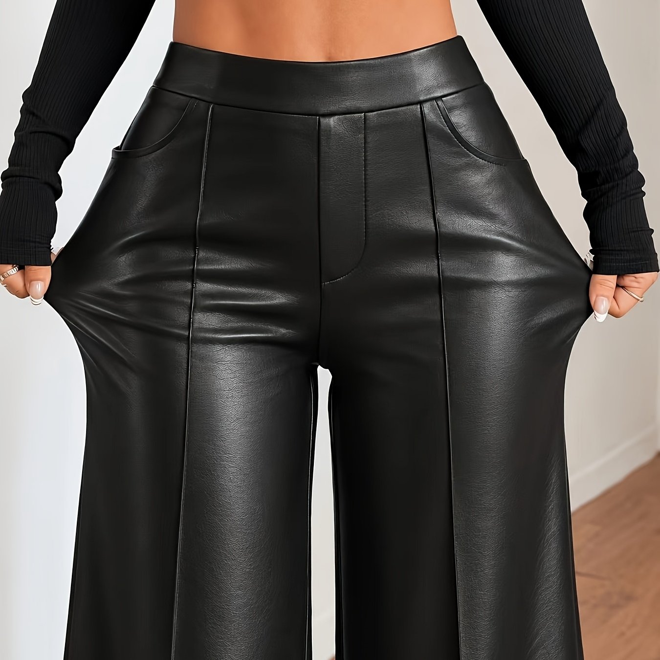TEMU Pantalon Grande Taille à Jambes Larges