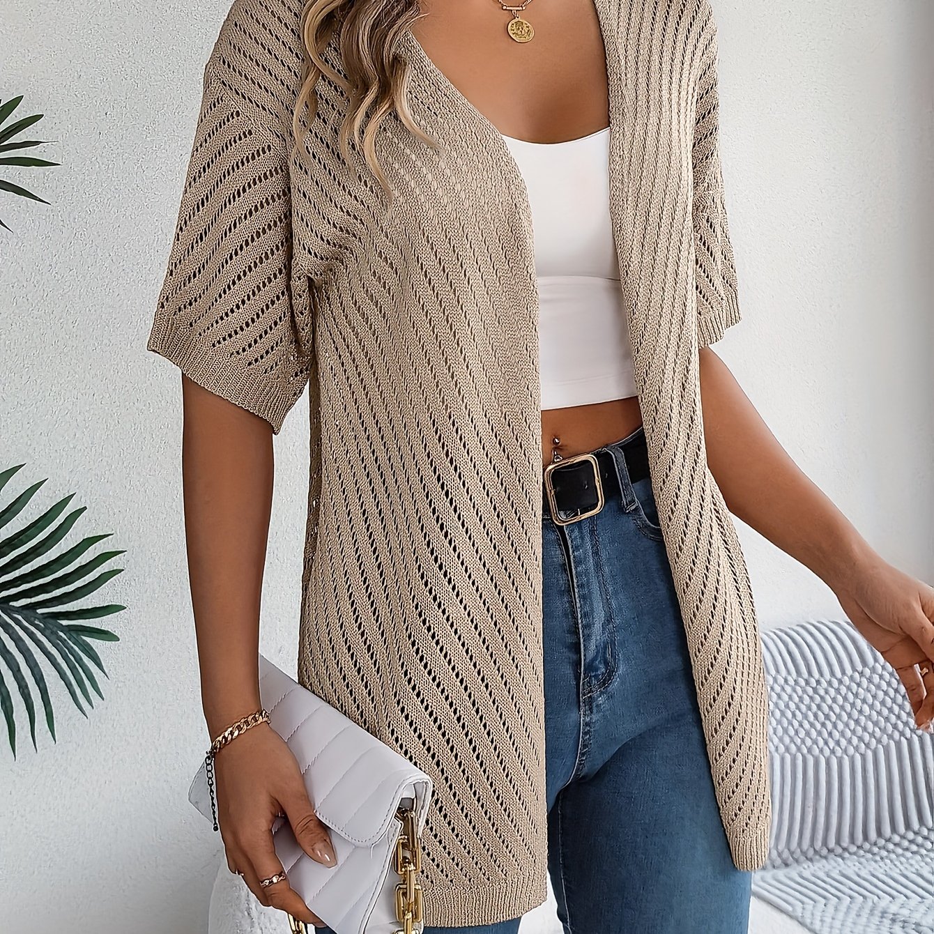 Spring And Hollow Cardigan For