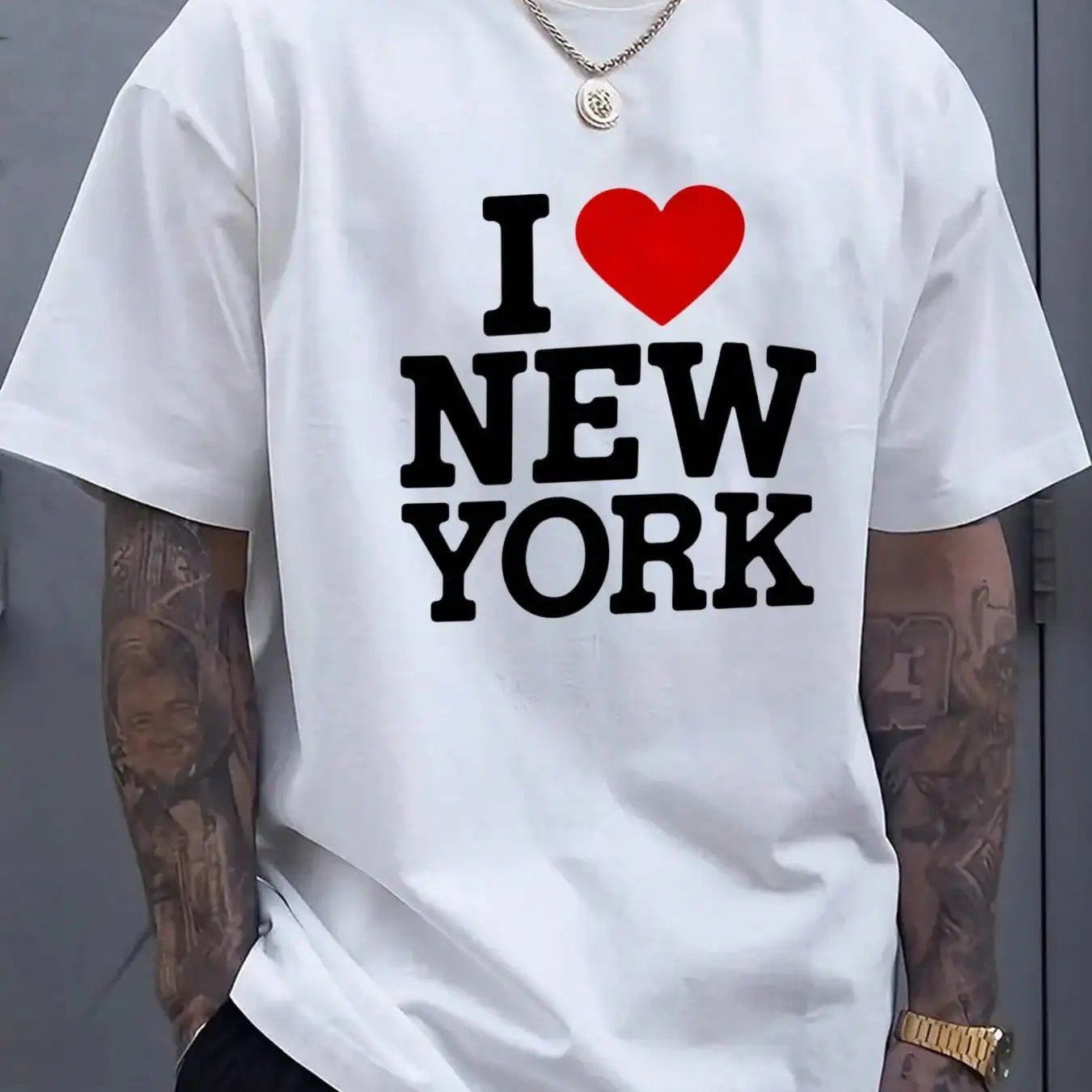 TEMU Trending Clothes T-shirt- Black Unisex Heart- Men And Women Casual Streetwear