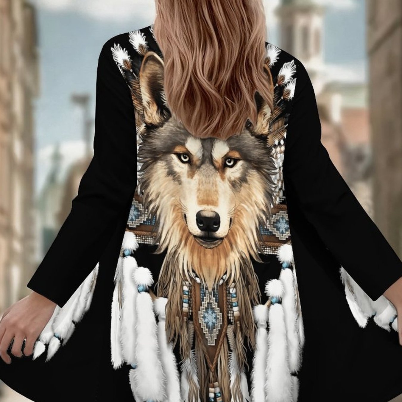 Image of Plus Size, Women's Large Size Comfortable, Fashionable, Elegant And Simple Long-sleeved Cardigan Coat Pattern Print Suitable For Daily Life, Home, Leisure, Commuting, Shopping, Party And Camping