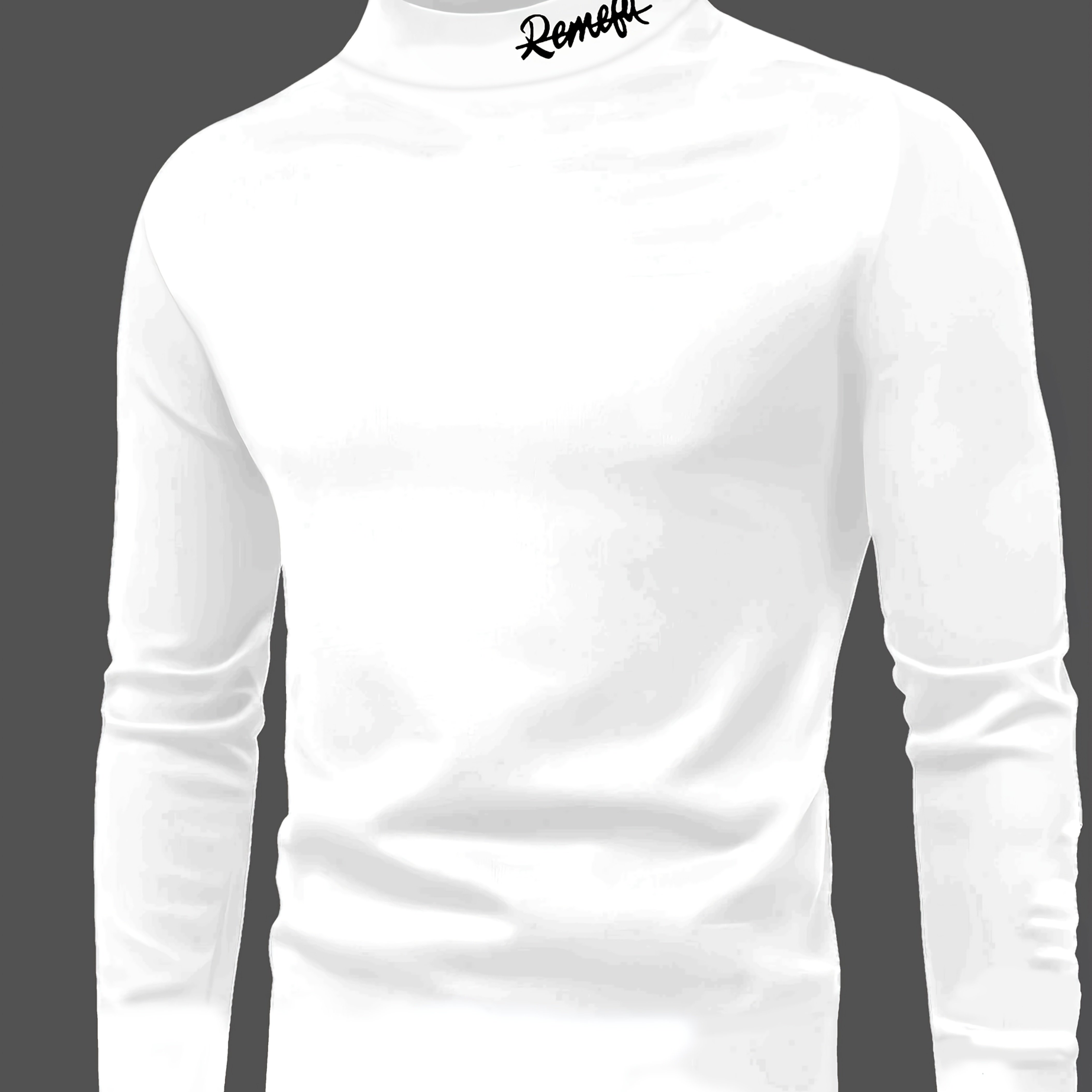 E-shop Herren Langarm-Basisschichtshirt für Herbst/Winter mit Buchstaben-Print, Kragen, lässig, bequem, mit mittlerem Ausschnitt, geeignet für