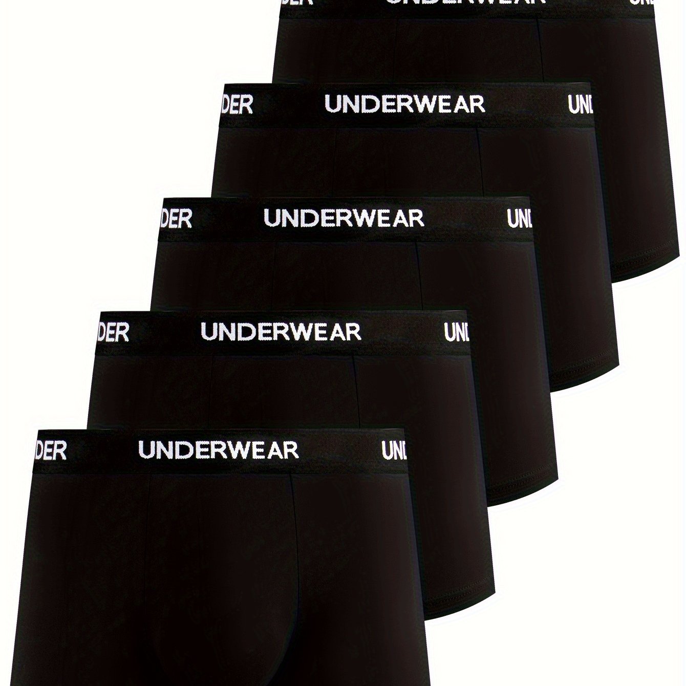 E-shop 5-teilig Herren Unterwäsche in Uni-Farben, Freizeit-Slips mit hoher Dehnbarkeit, schnell trocknende Sport-Slips, geeignet für Sport – – Bequem &