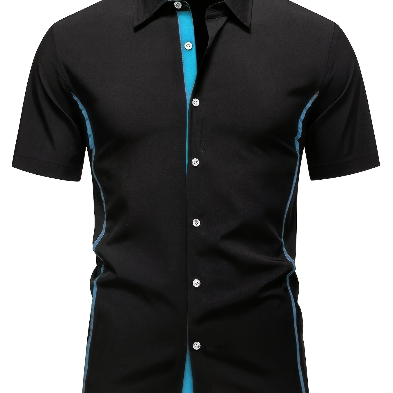 Men's Summer Casual Light Business Lapel Breathable Comfortable Stretch Short-sleeve Shirt Top