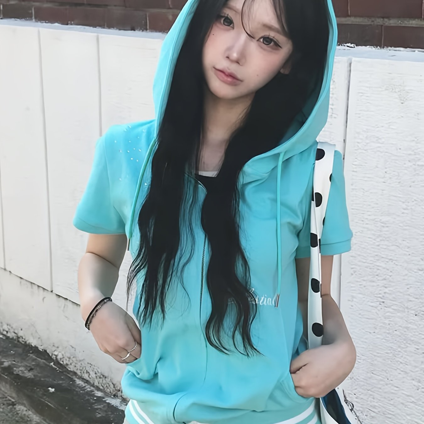 TEMU Korean Gentle Letter Print Zipper Cardigan Slim Short Sleeve Jacket, One-piece Petite Spring Summer Versatile Casual Short Sleeve Hoodie