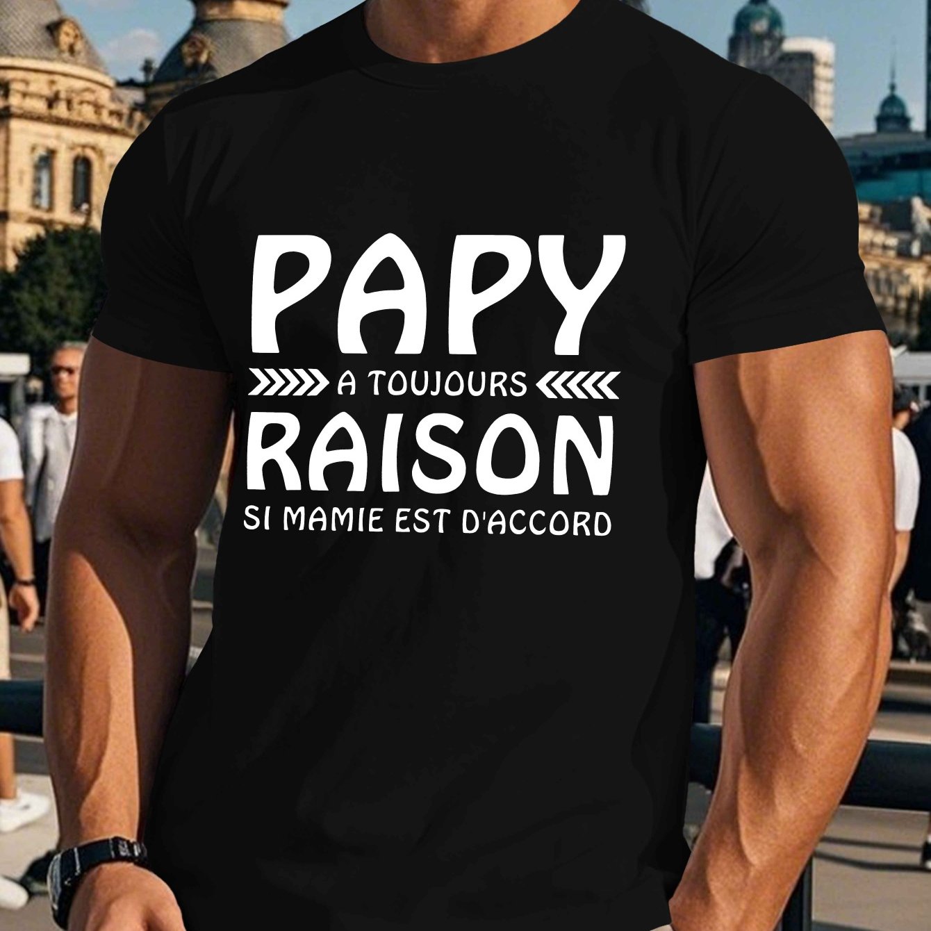 TEMU T-shirt à manches courtes pour homme, et amusant.