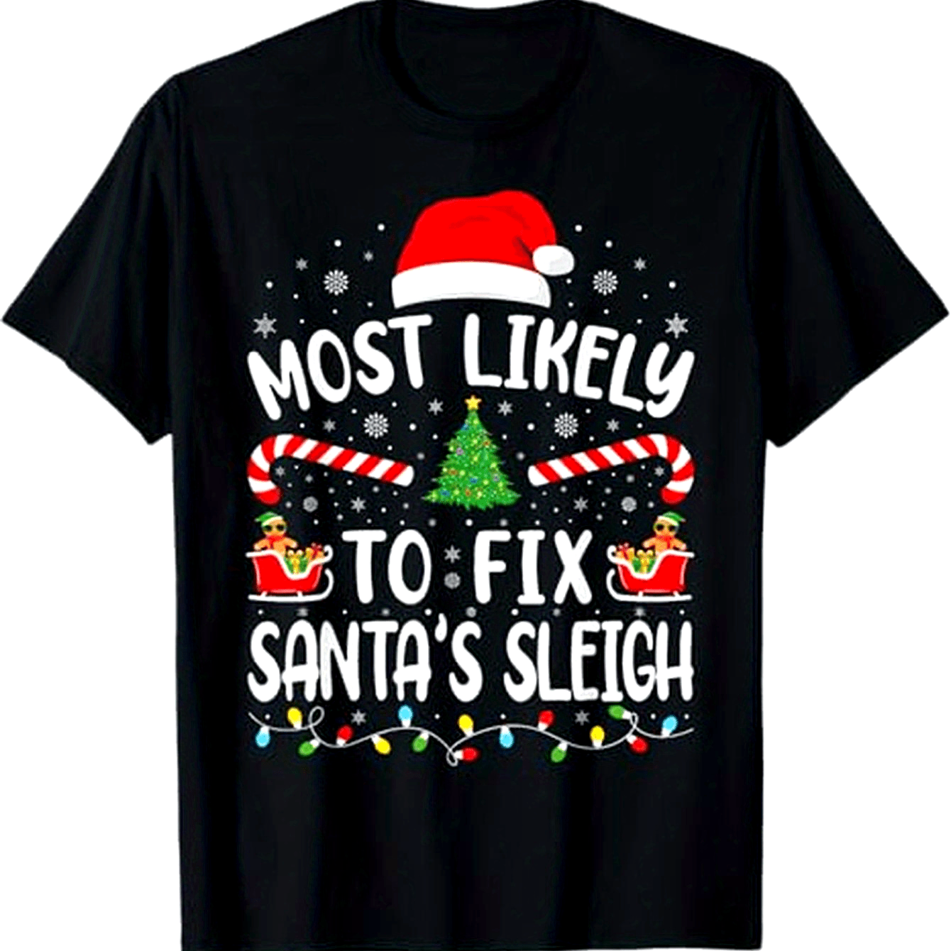 TEMU T-Shirt Homme Noël " Qui Réparera le Traîneau du Père Noël" - 100% , Graphismes Festifs, Col Rond, Tailles S-XXXL, Idéal pour les Fêtes et Tenue