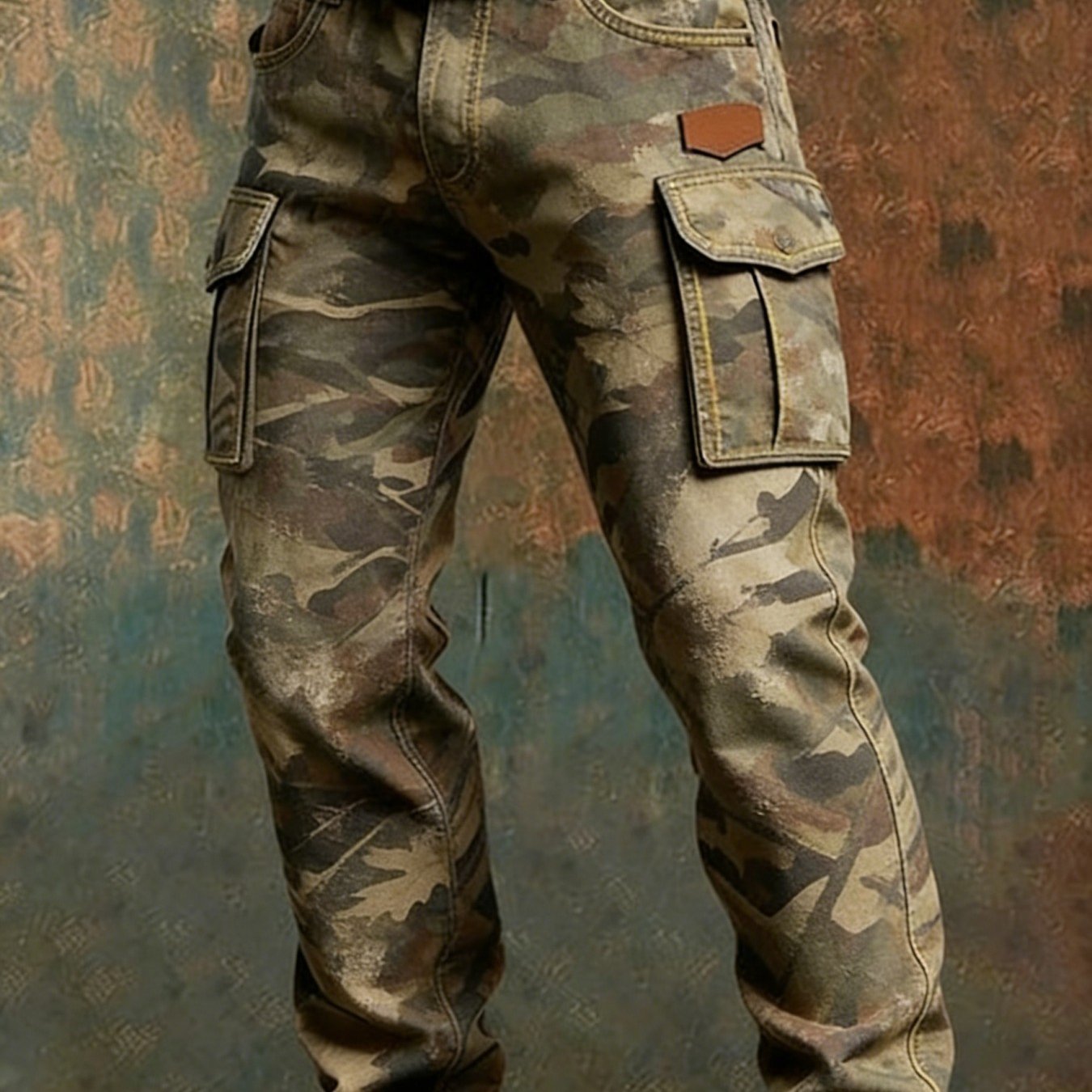 TEMU 2026 European And American Overalls, New European And Printing, Casual Overalls, Casual Men's Pants, For Outdoor Leisure And Fitness Sports,