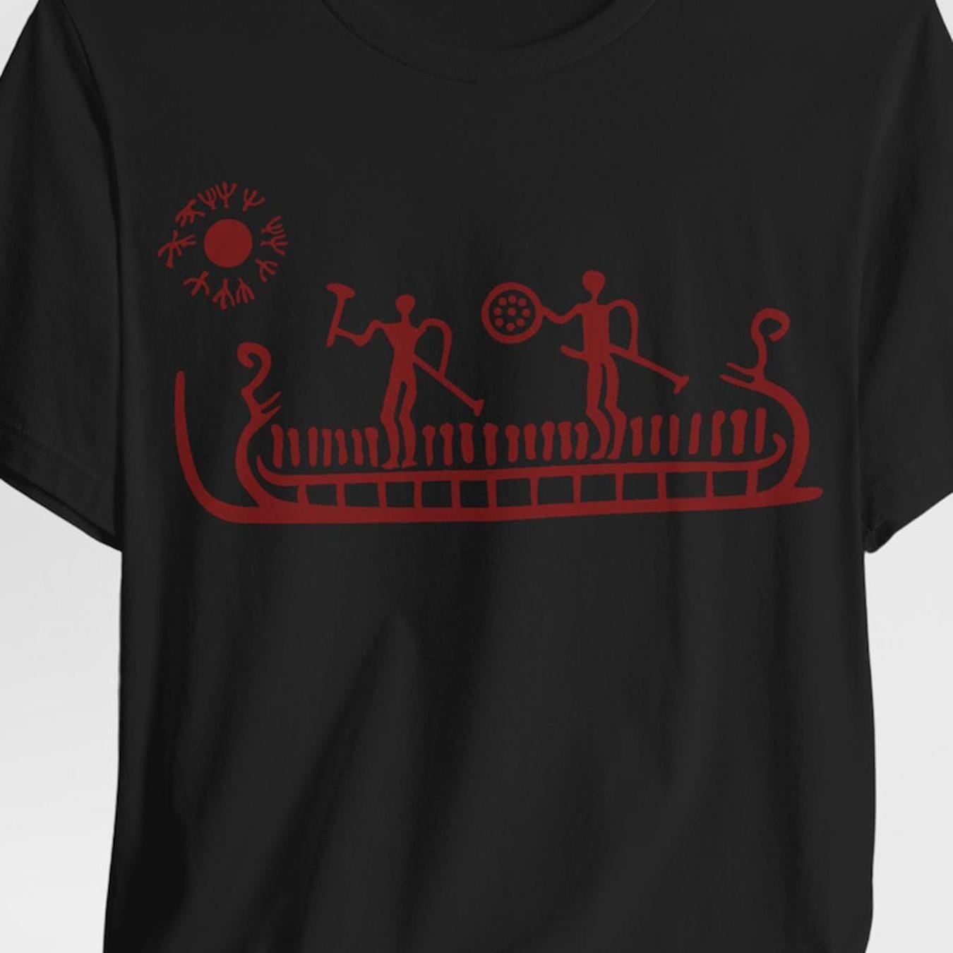 Norse Petroglyphs T Shirt Viking Nordic Rock Carvings