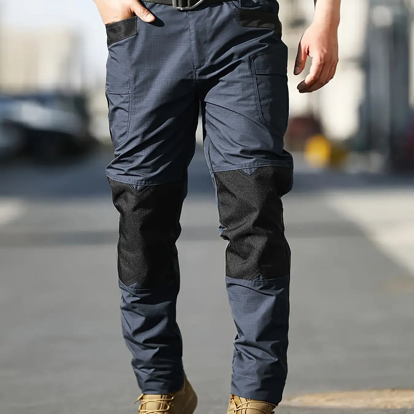 TEMU Men's Tactical Cargo Pants With Multi-functional Pockets Durable Fabric- Regular Hiking, Outdoor & Casual Wear, Hiking Pants| Reinforced ,