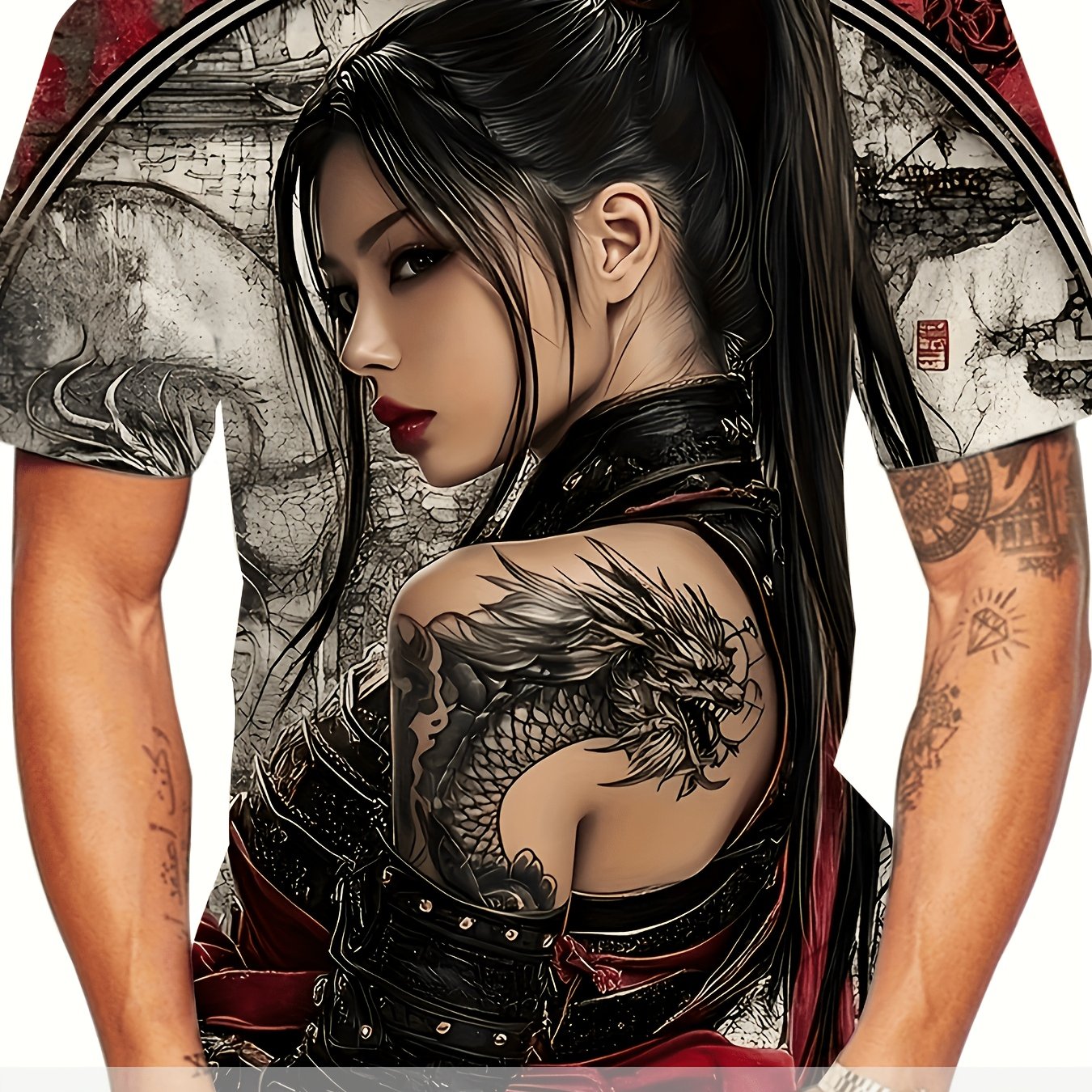 TEMU Digital Printing - Men's Novelty T-shirt [printed Design - Not Textured]