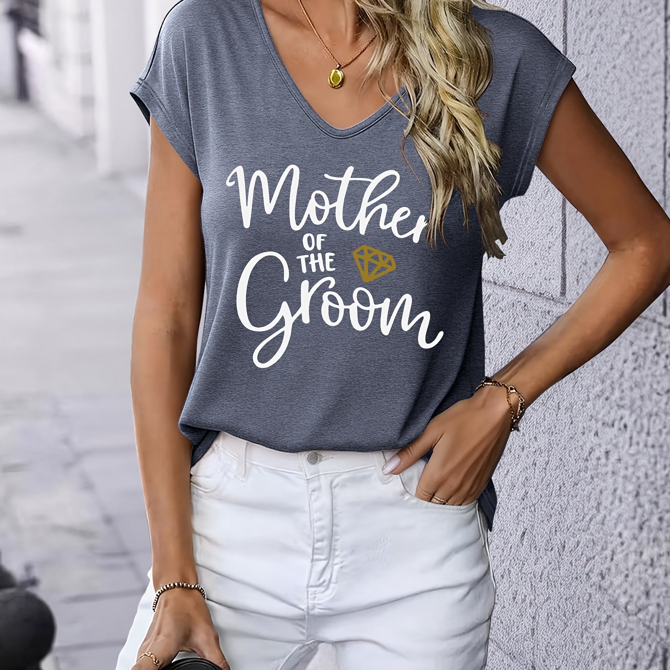 TEMU Mother Of The Groom Fashion Summer Women's Clothing V-neck Stretchy Comfortable Women's Pullover Dolman Sleeve Vest_9293
