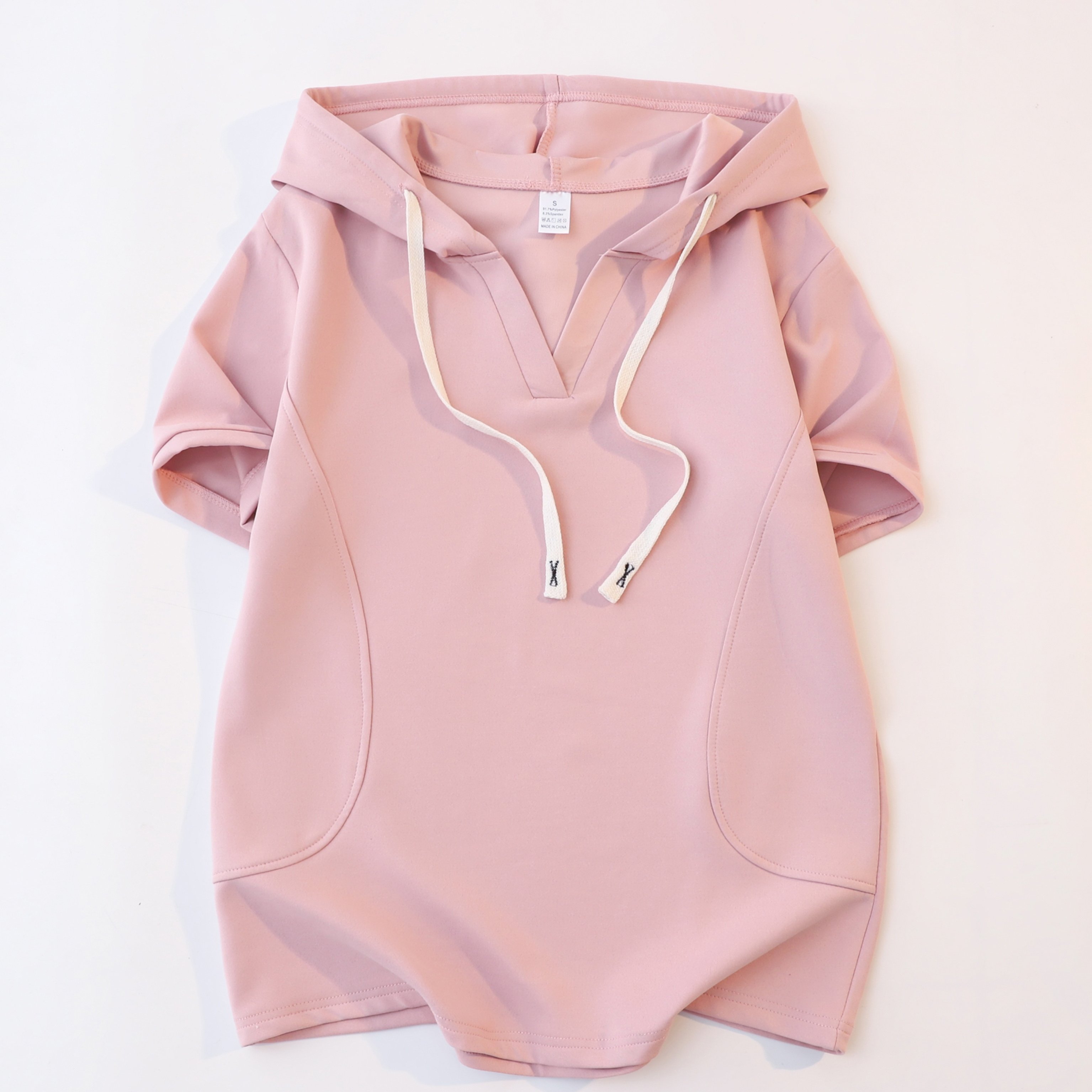 TEMU Fashionable Women's Casual Hooded Summer Stitching Short-sleeved Top T-shirt