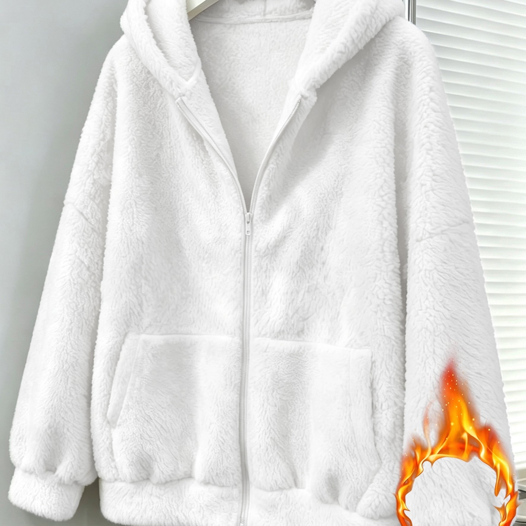 TEMU Housse de survêtement d'automne-hiver 2026 pour femmes, nouveau haut de survêtement chaud et confortable en , veste zippée à capuche en peluche