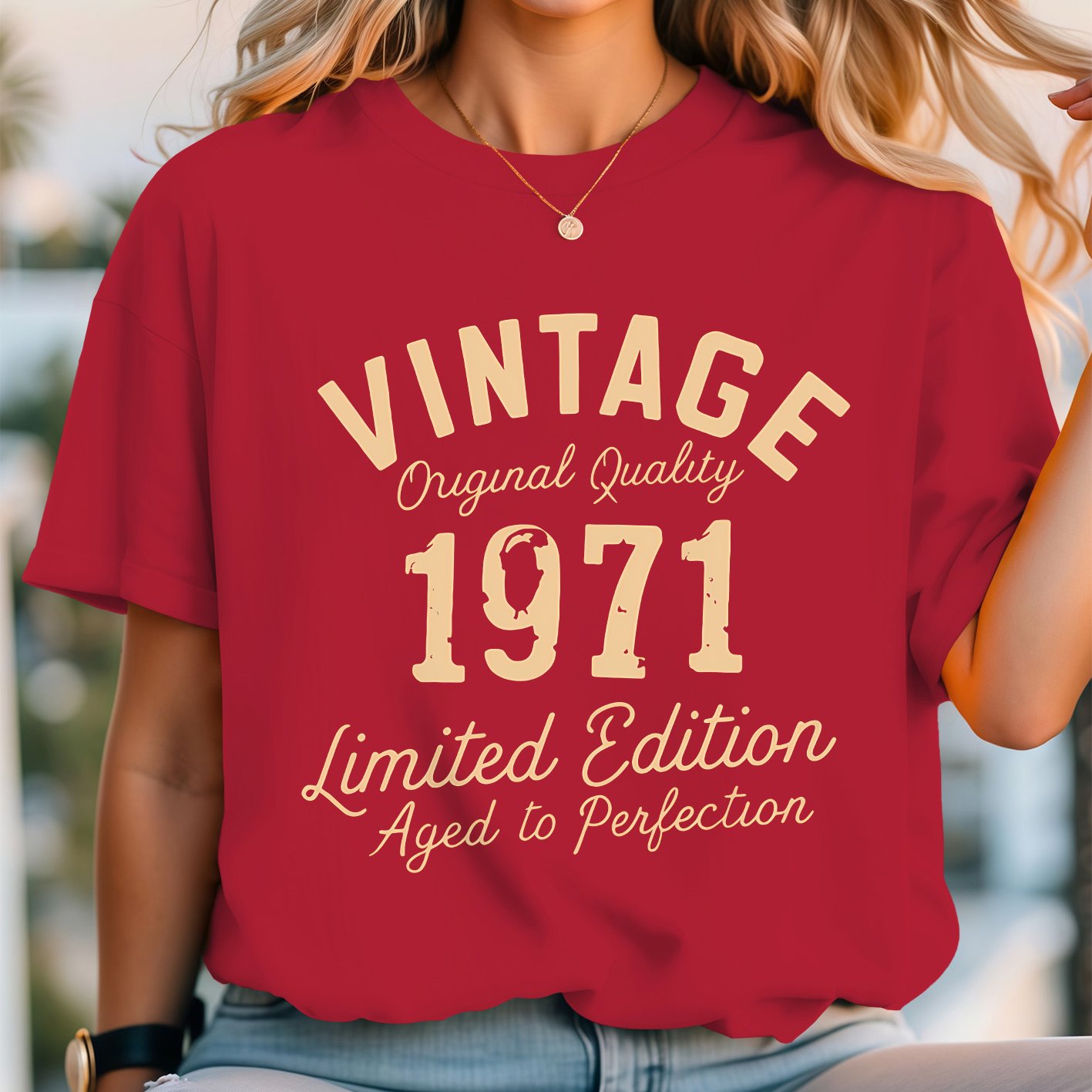TEMU Women's Vintage 1971 Print T-shirt - Plus Size Oversized Short Sleeve Crew Neck -compatible Top | Soft Breathable Suitable For Commuting,