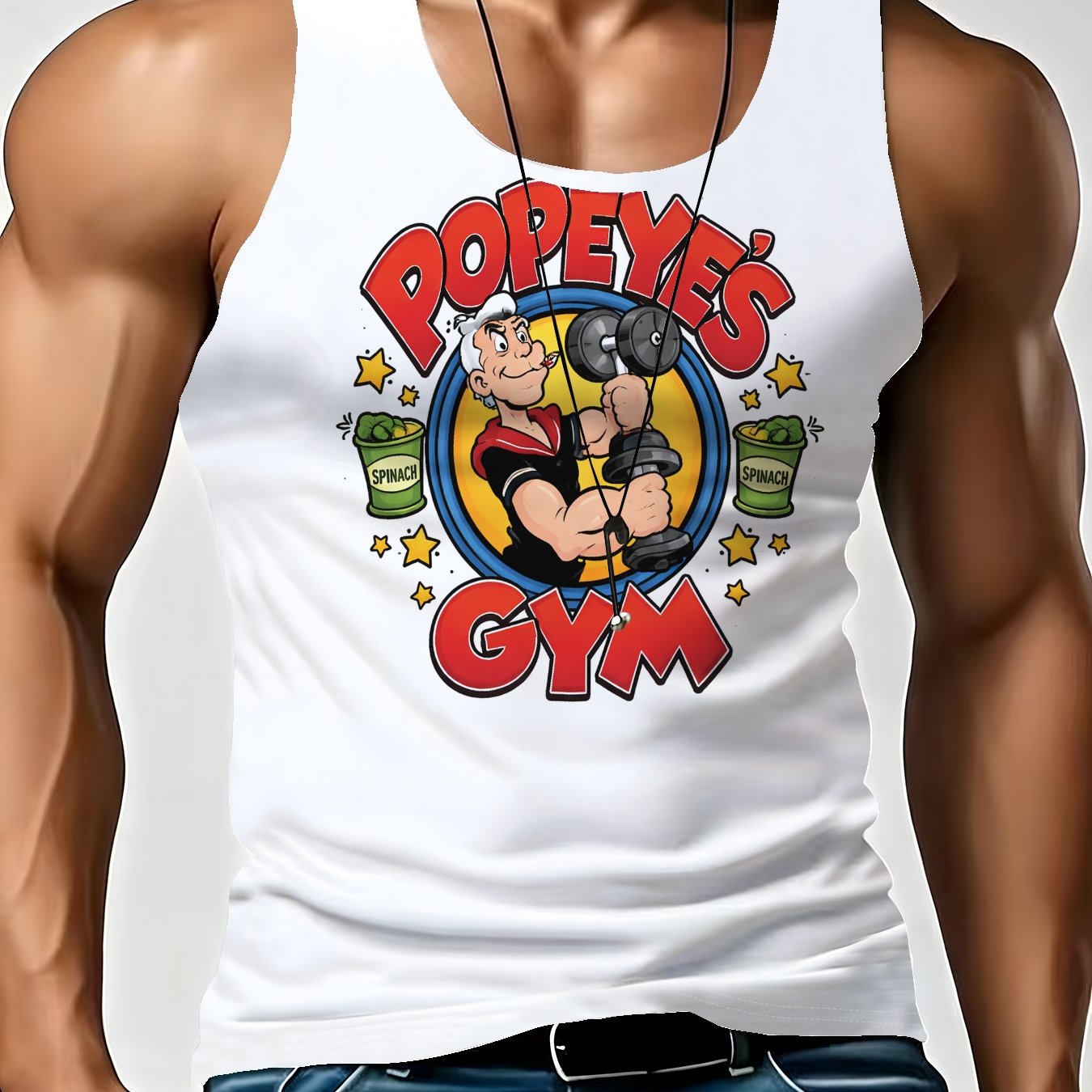 TEMU Men's Sleeveless Tank Tops For Basketball And Fitness, Trendy Summer Sportswear