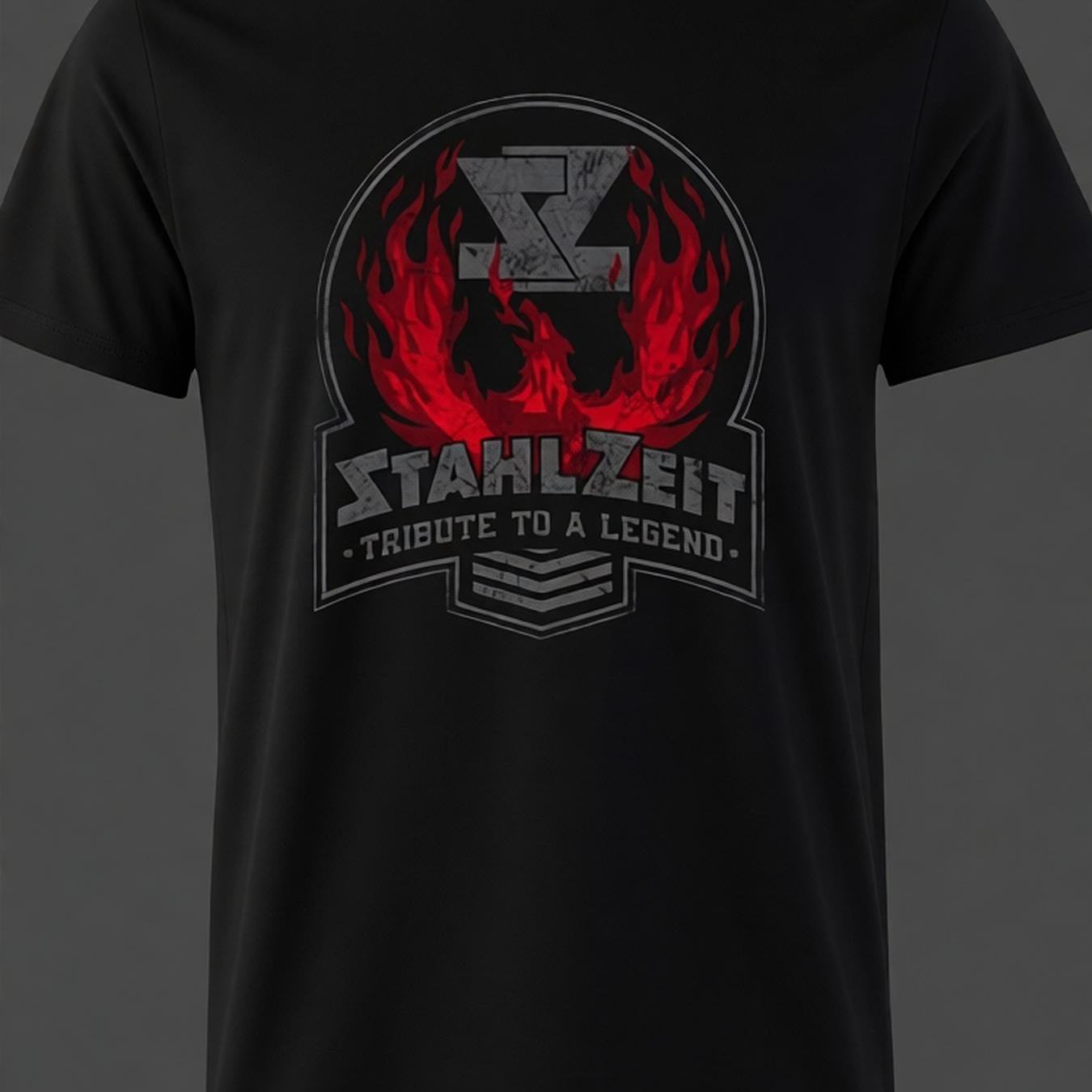 Stahlzeit Band To A Legend Music T Shirt Casual Round Neck Cotton With Iconic Album Machine Washable Fan Apparel For Year Wear