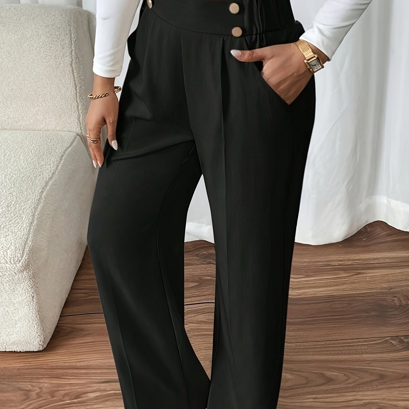 E-shop Elegante Damen-Bürohose mit geradem Bein, Herbst-Damenmode, Büro-Meerjungfrau, Business-Damenbekleidung, Unverzichtbar für elegante entspannte