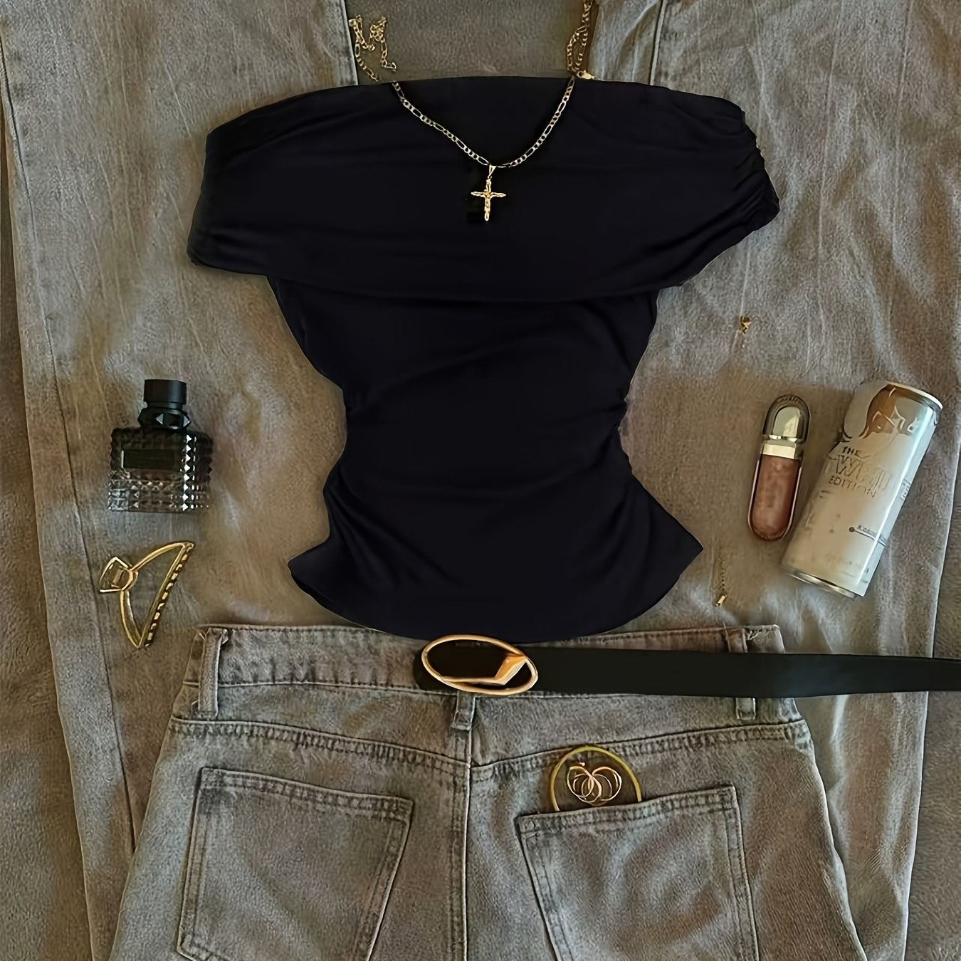 TEMU -shoulder Tight 's T-shirt