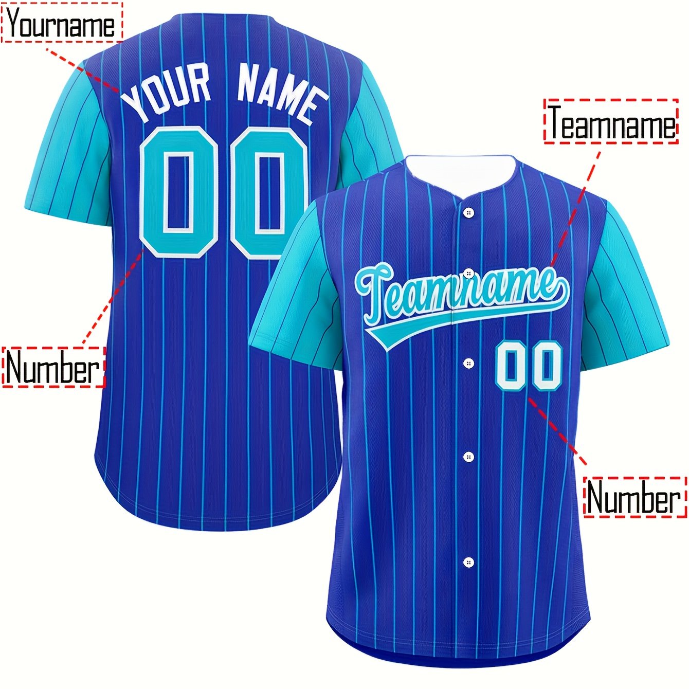 TEMU Double-sided Custom Jacket, Featuring Vertical Stripe Short Sleeves And Printed Patterns On And Back. Send Your Customization Details For A