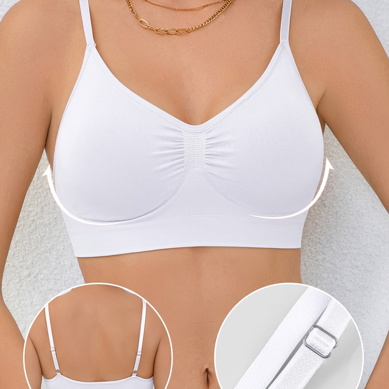 Women' Underwear With A Single Layer, No Padding, Adjustable Straps, And A Easy Design For A Supportive Fit