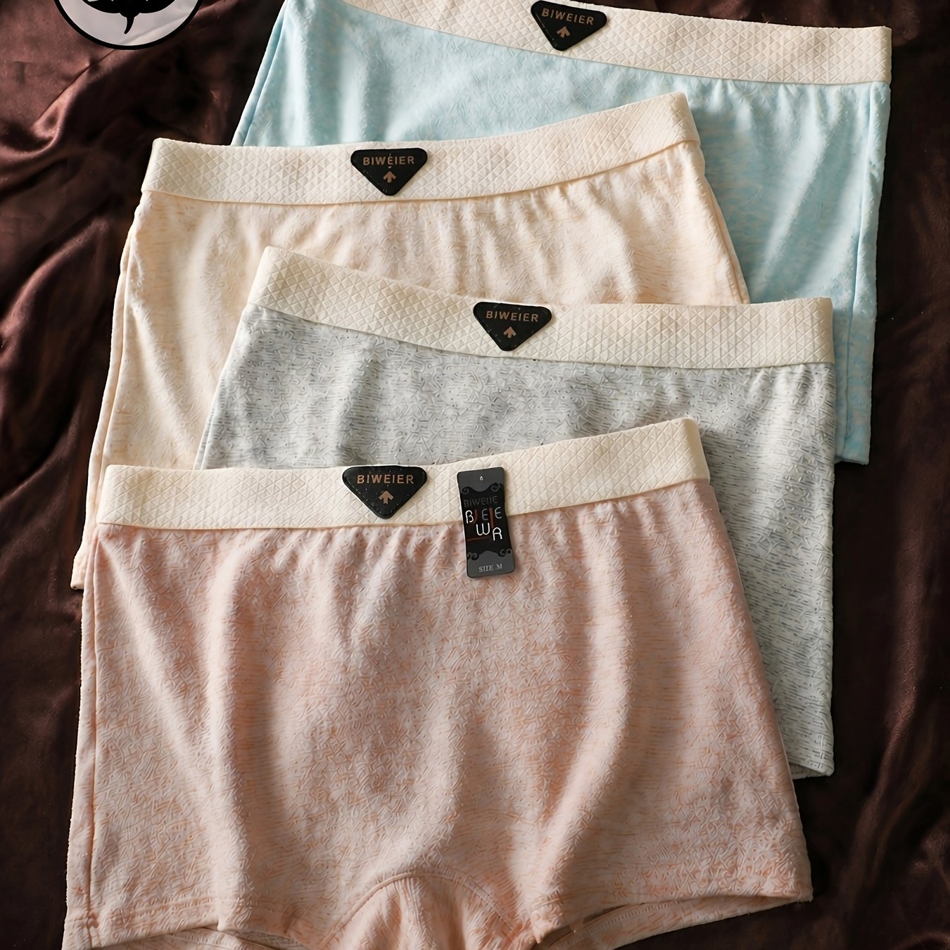 Image of 4pcs Biweier Women' Solid-color Boyshorts, Soft And Comfortable, Light Luxury Underwear, Suitable For Women's Casual Sports, Home Commuting, And Festival Gifts