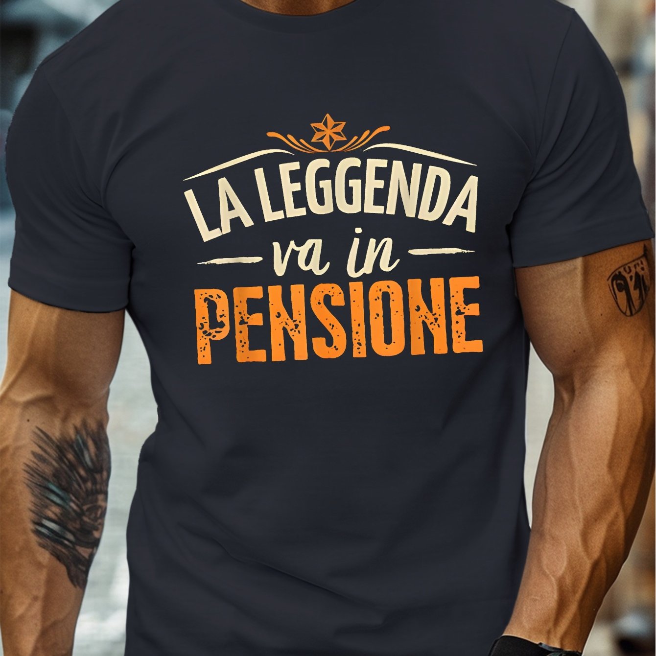 TEMU Legend Is About To Print, Men's Round Crew Neck Short Sleeve Tee, Casual T-shirtcasual Comfy Lightweight Top For Summer