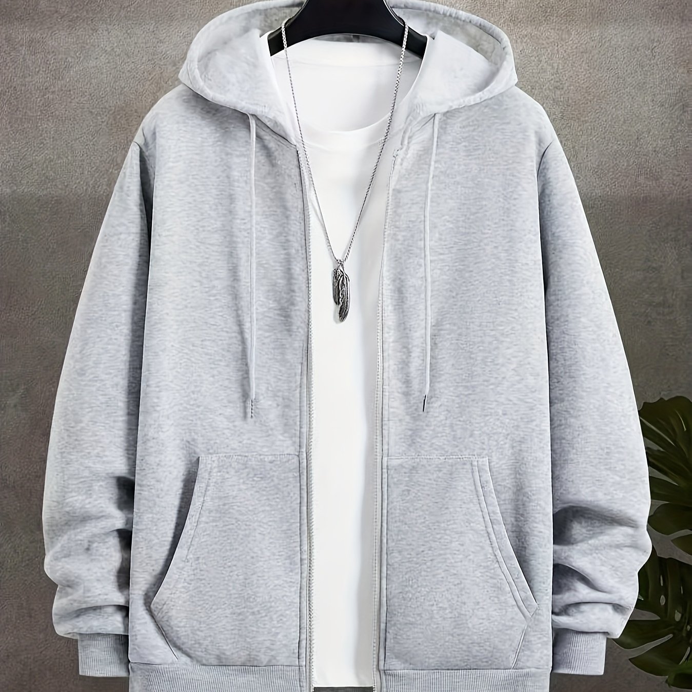 TEMU Men's Autumn/winter Casual Warm Zip-up Hooded Sweatshirt - Gift For Boyfriend Or Husband