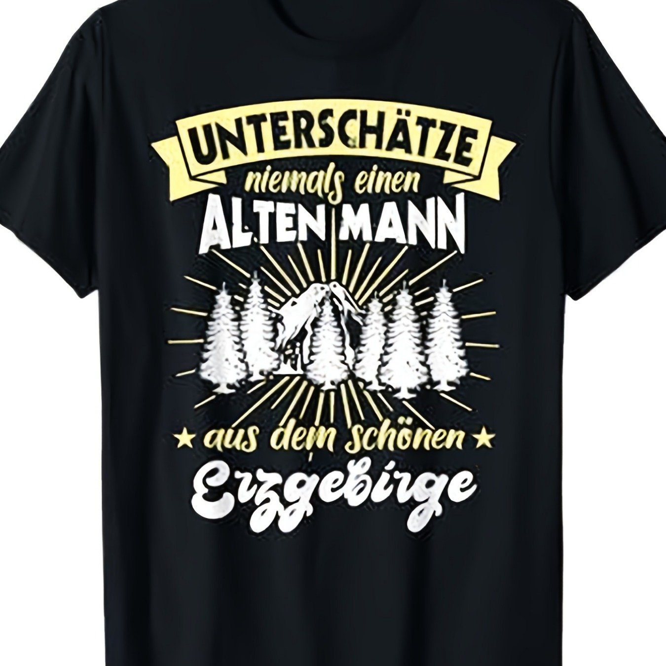Image of Men' Saxony Graphic T-shirt - Funny & Region Pride, Casual Crew Neck Tee With Stretch, Fit For Casual Attire Or Souvenir Gift