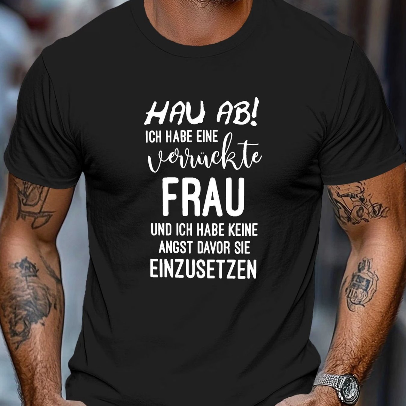 TEMU Lustiges plissiertes Herren-T-Shirt im deutschen Stil, ein modisches Kleidungsstück mit einzigartigem auffälligem Look