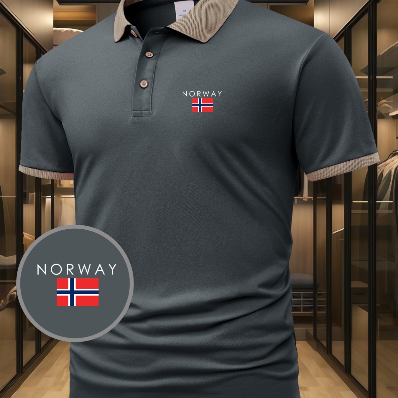 TEMU 's Short-sleeve Shirt With A Collar, Solid Color Summer Top, T-shirt, Half-sleeve Norway Fashion Streetwear, Shirt For Running And Casual Wear,