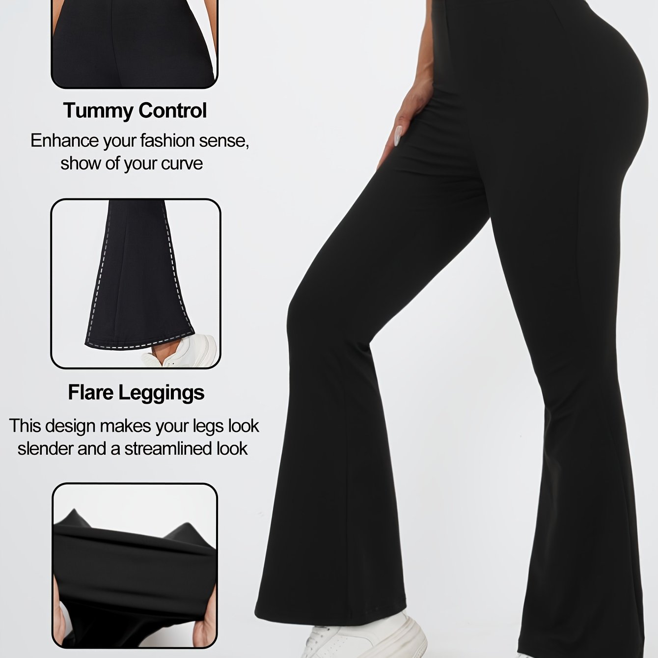 TEMU Women' Color Casual Jogger Pants, High Stretch, Long Length, Casual Sports Wear For Women