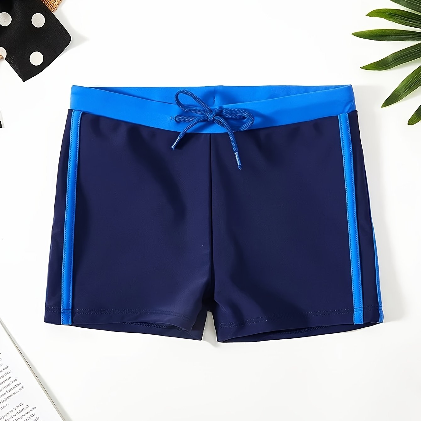Image of New Boys Trunks 8-14 Years Swimming Trunks For Boys Blue Children's Swimwear Kids Trunks Bathing Suit