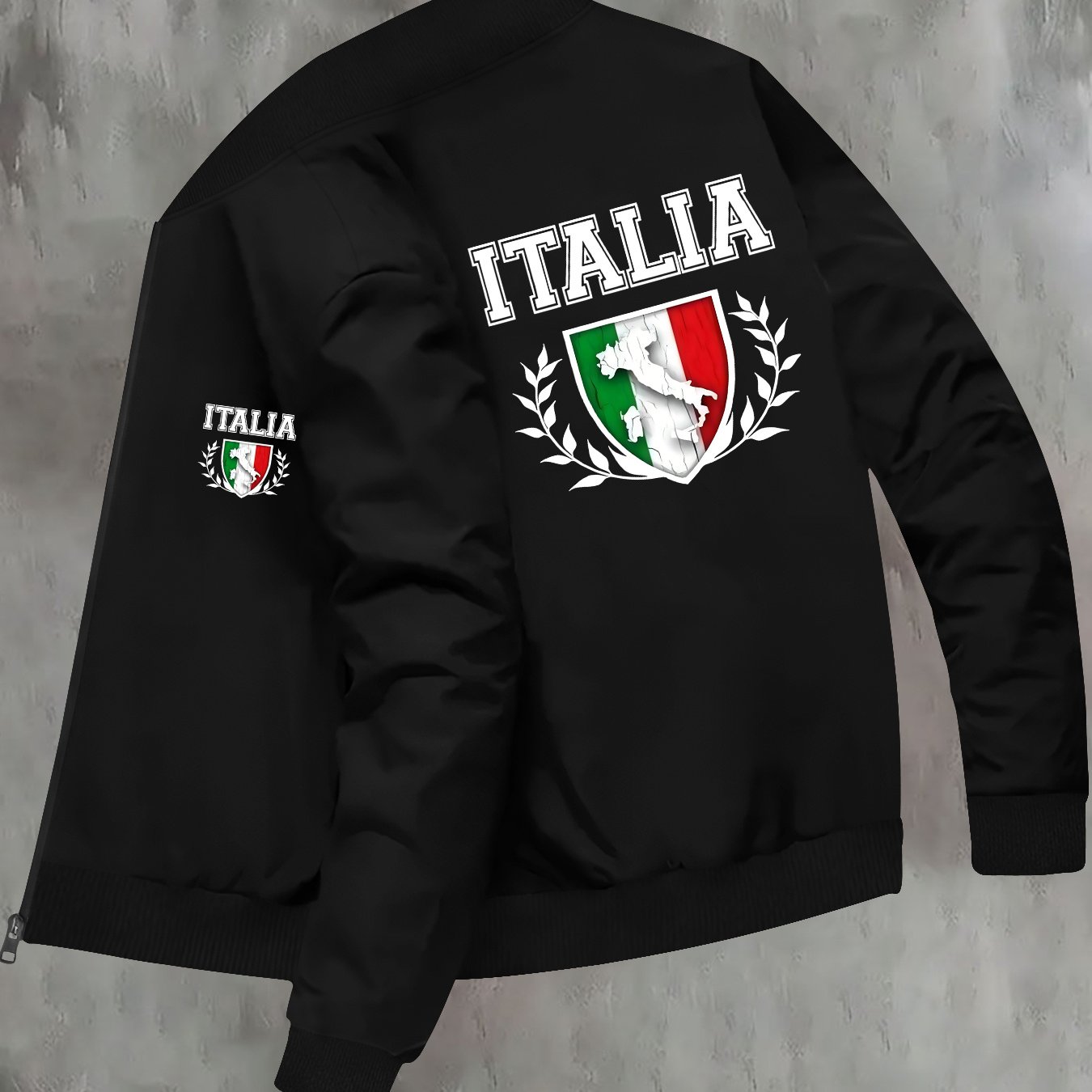 TEMU Italian Patterned Men's Trendy Autumn And Winter High-end Casual Jackets With A Stylish Collar, Perfect For Young Men