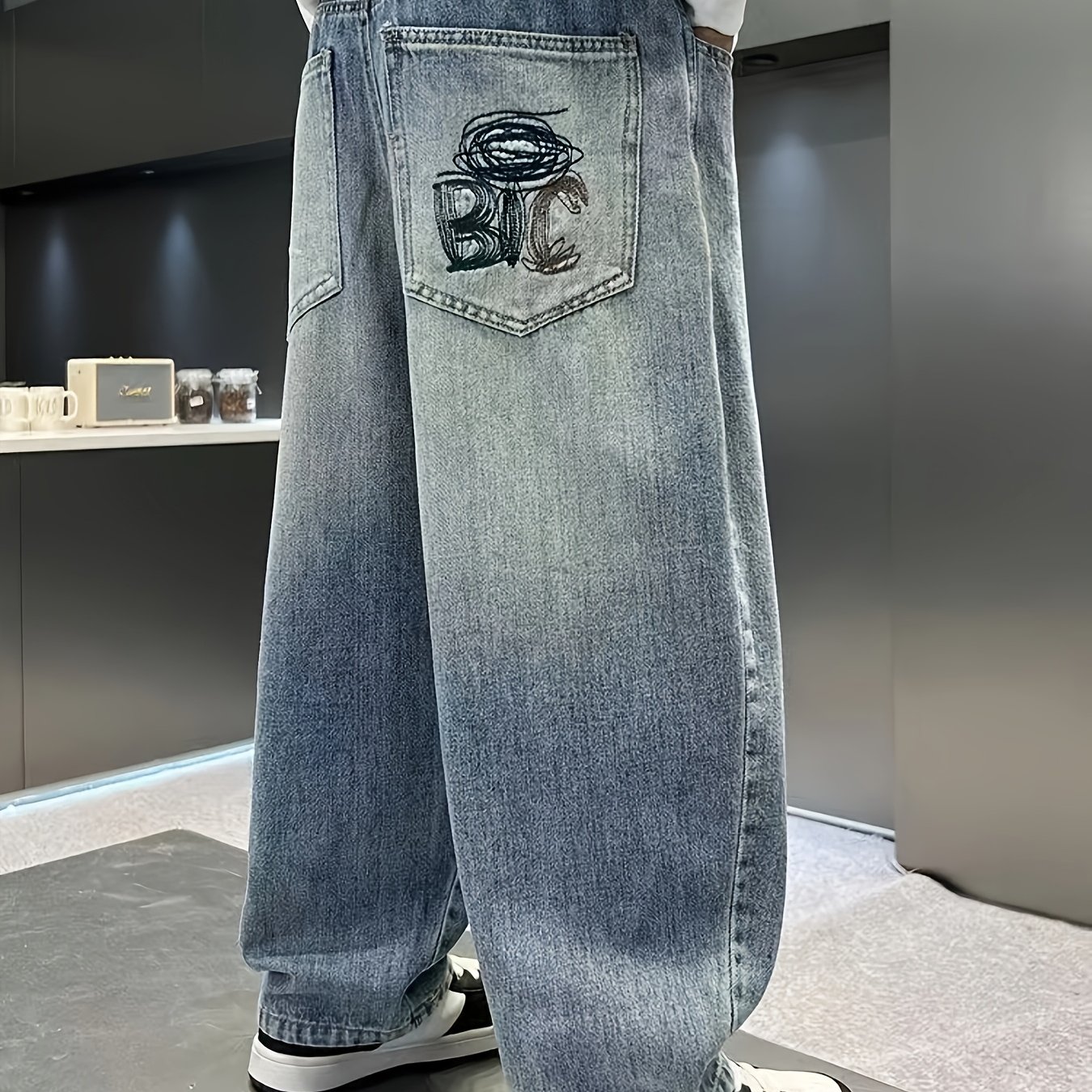 Image of Boys' Mid-size Non-stretch Pants Suitable For, Casual Attire & Special Occasions - Solid Color Casual Jeans, Hand Washable Trousers For Clothing (regular Fit)
