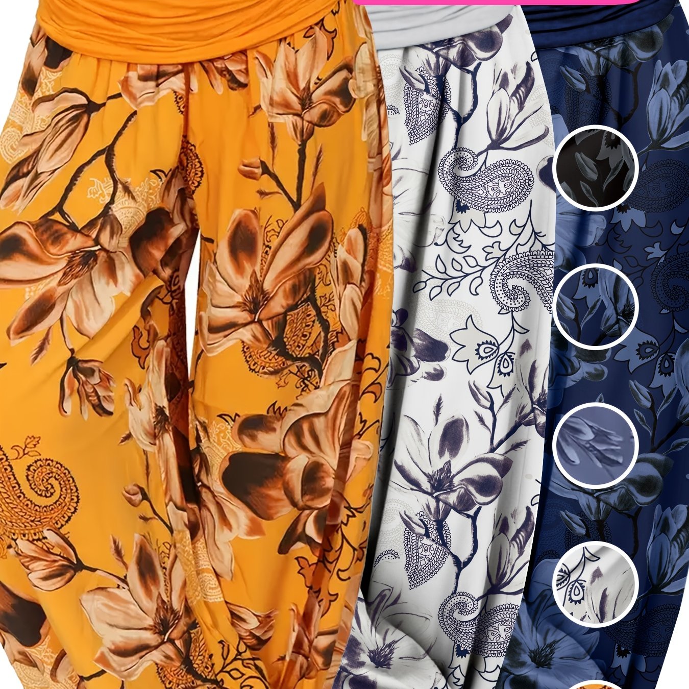 TEMU 3-pcs Random Color Women's New Loose Sports Pants