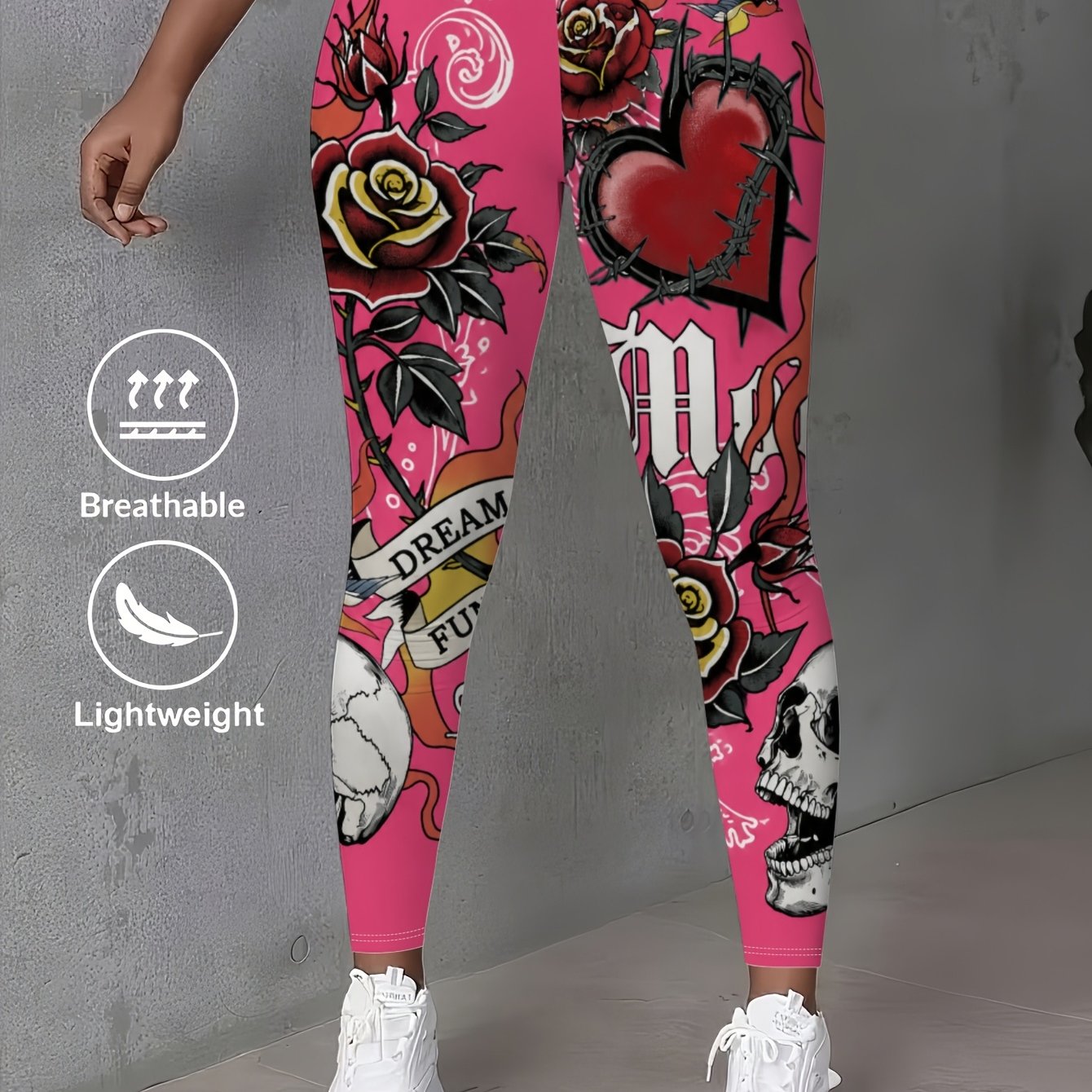TEMU Women's Printed Leggings, Premium And Comfy With Prints, Perfect For, And Casual Wear