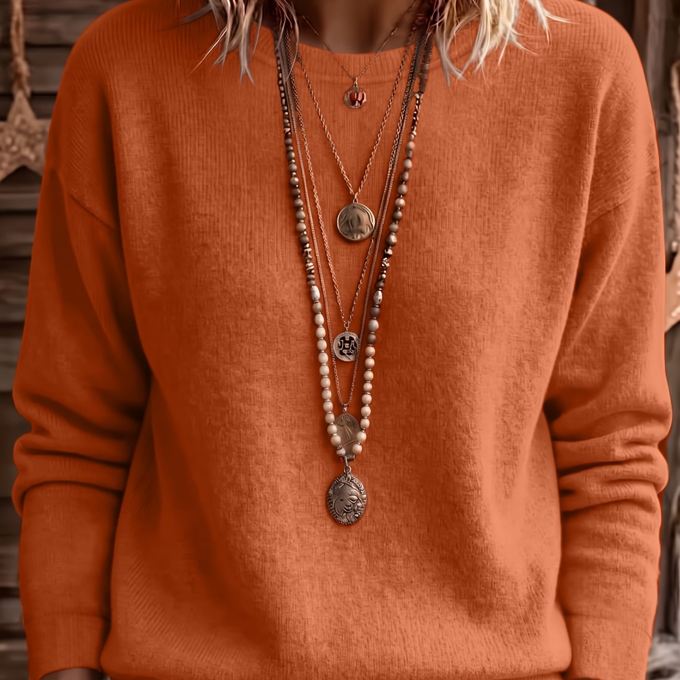 TEMU Suéter tipo de para mujer, 1 pieza - Suéter tipo de invierno para fiestas temáticas y ropa de abrigo, cuello lavable a máquina - Compatible con