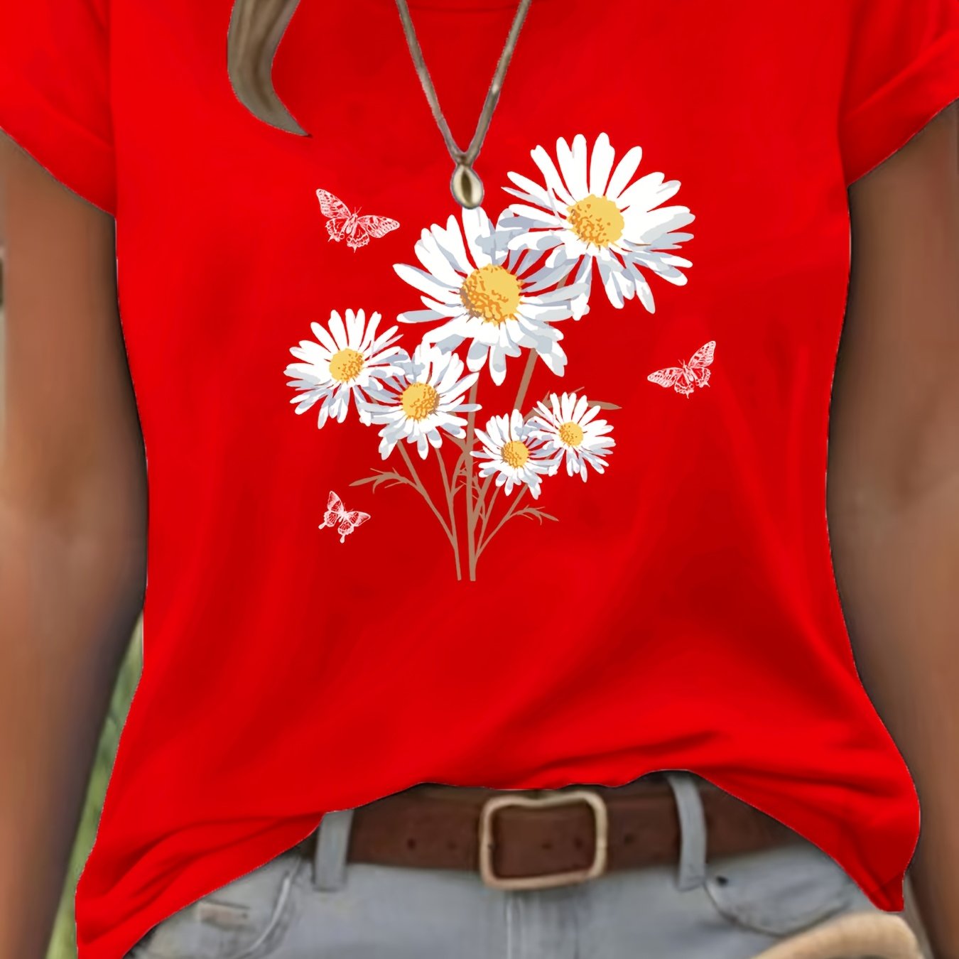 Women's T-shirt - , Soft Breathable, Casual Daily Wear, Soft, Classic Crew Neck, Versatile For Any Outfit, Multiple Colors, , Machine Washable, Xs-xxl