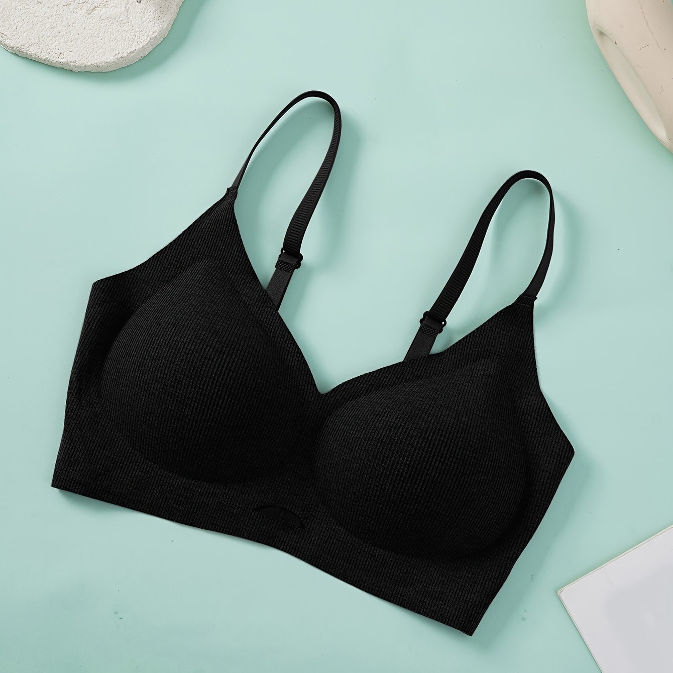 Women's Letter Print Strapless Seamless Underwear, Wire-free Bra And Camisole