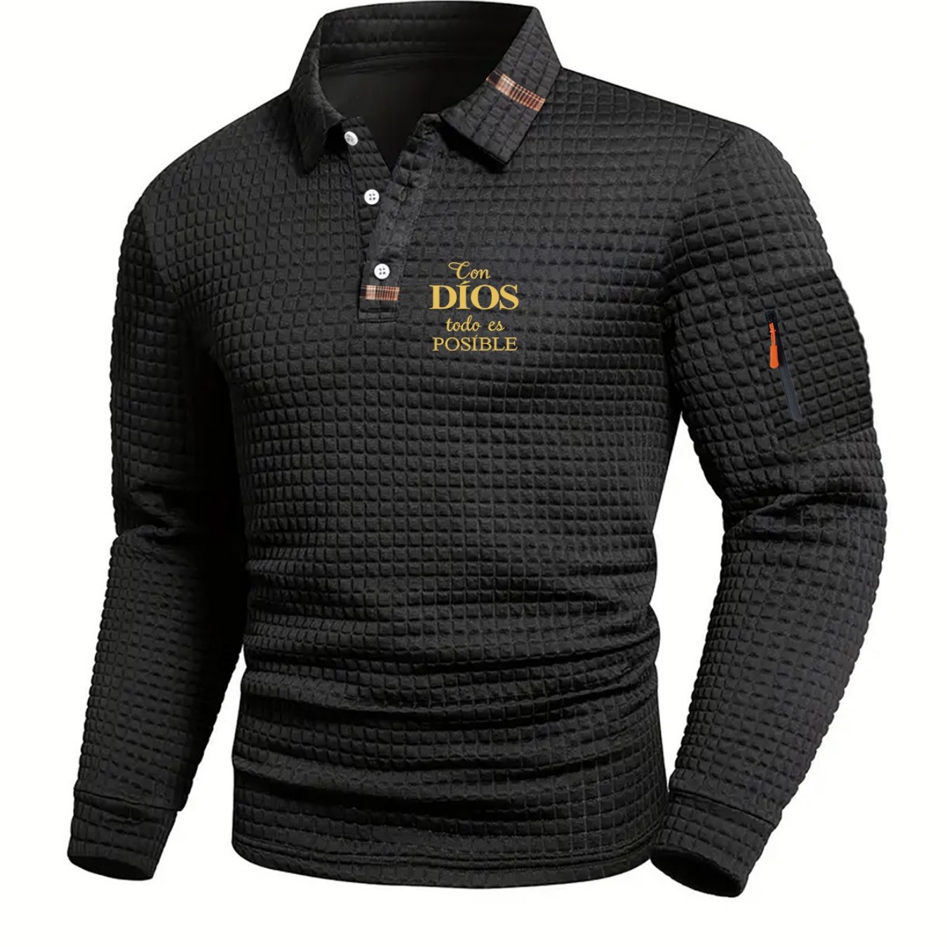 TEMU 1pc Fashion Shirt, Men's New Casual Outdoor Button Random Collar Top