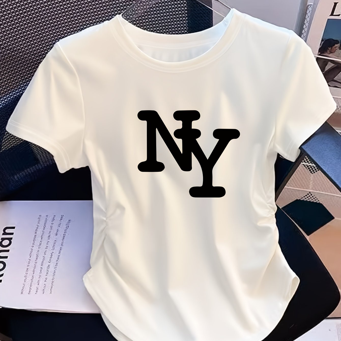 TEMU Newly Women's Top With A High-waist Design That Cinches The Waist For A Slimmer Figure. Elastic, Very Suitable For Casual Wear, And Features A