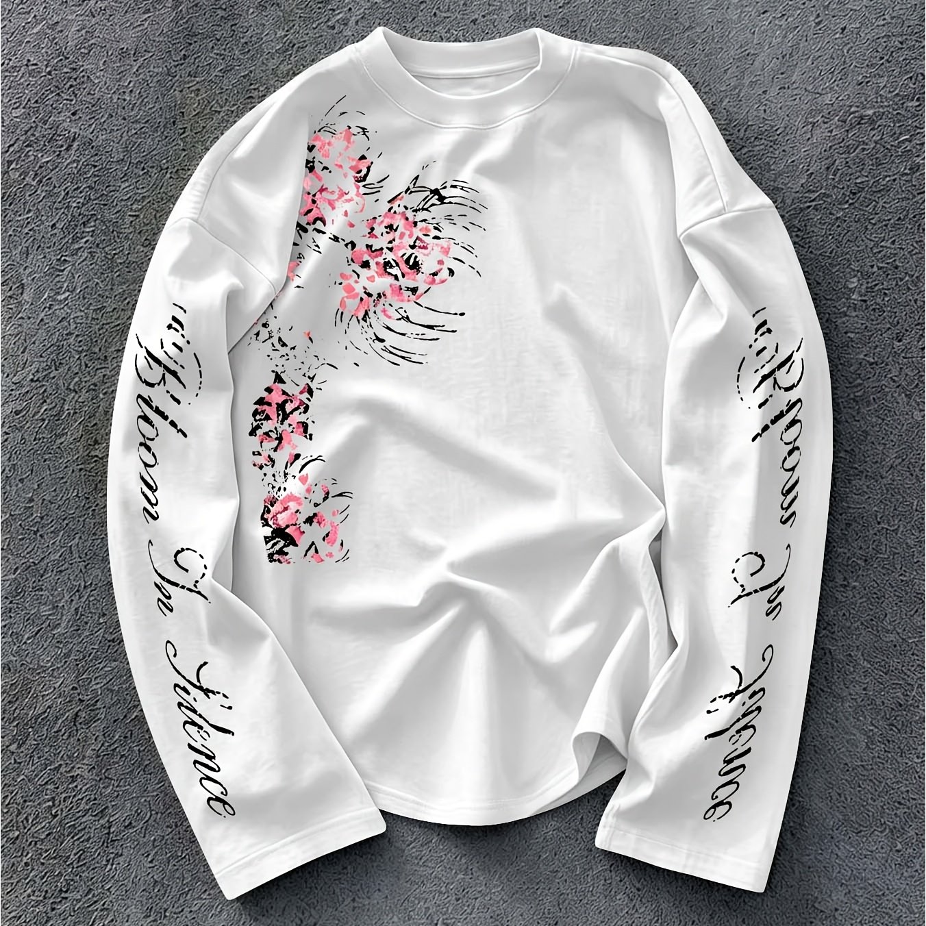 TEMU T-shirt à manches longues pour homme, à motif imprimé, pour /, haut à manches longues pour sports de et décontracté