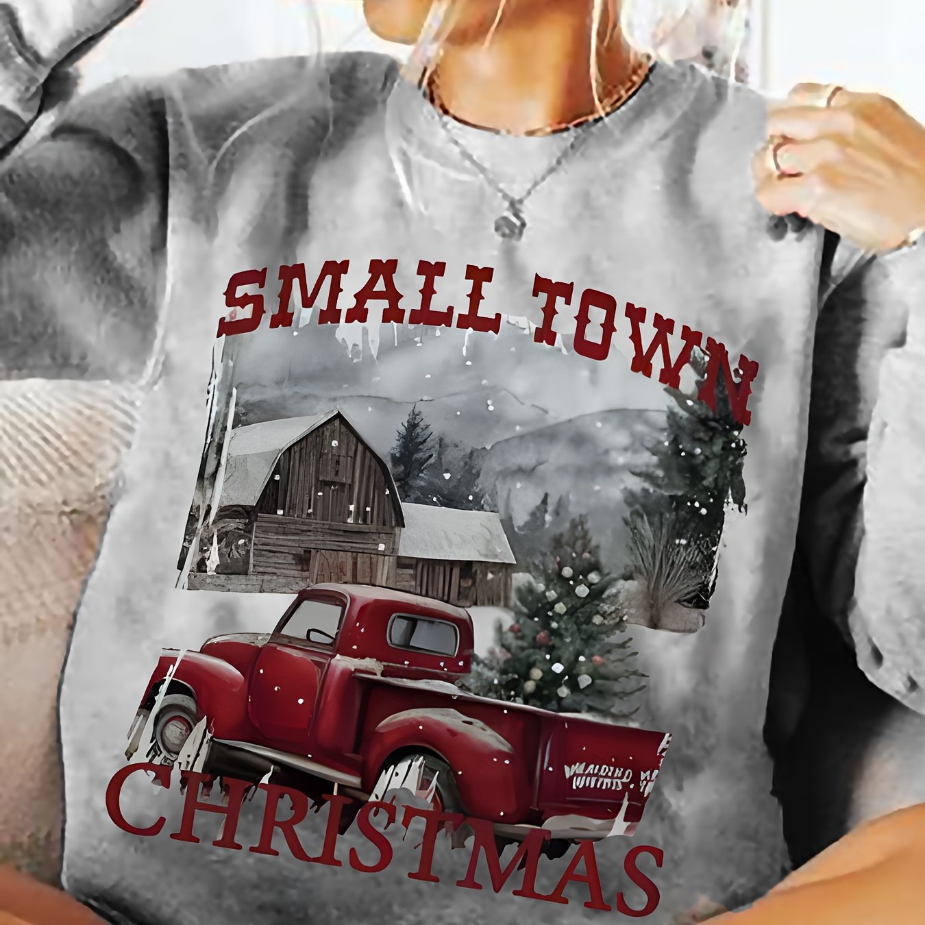 TEMU Women's, , Casual, Trendy And Classic Fashion Style Printed Quick-drying Crew Neck Long Sleeve Sweatshirt For Autumn/ Winter