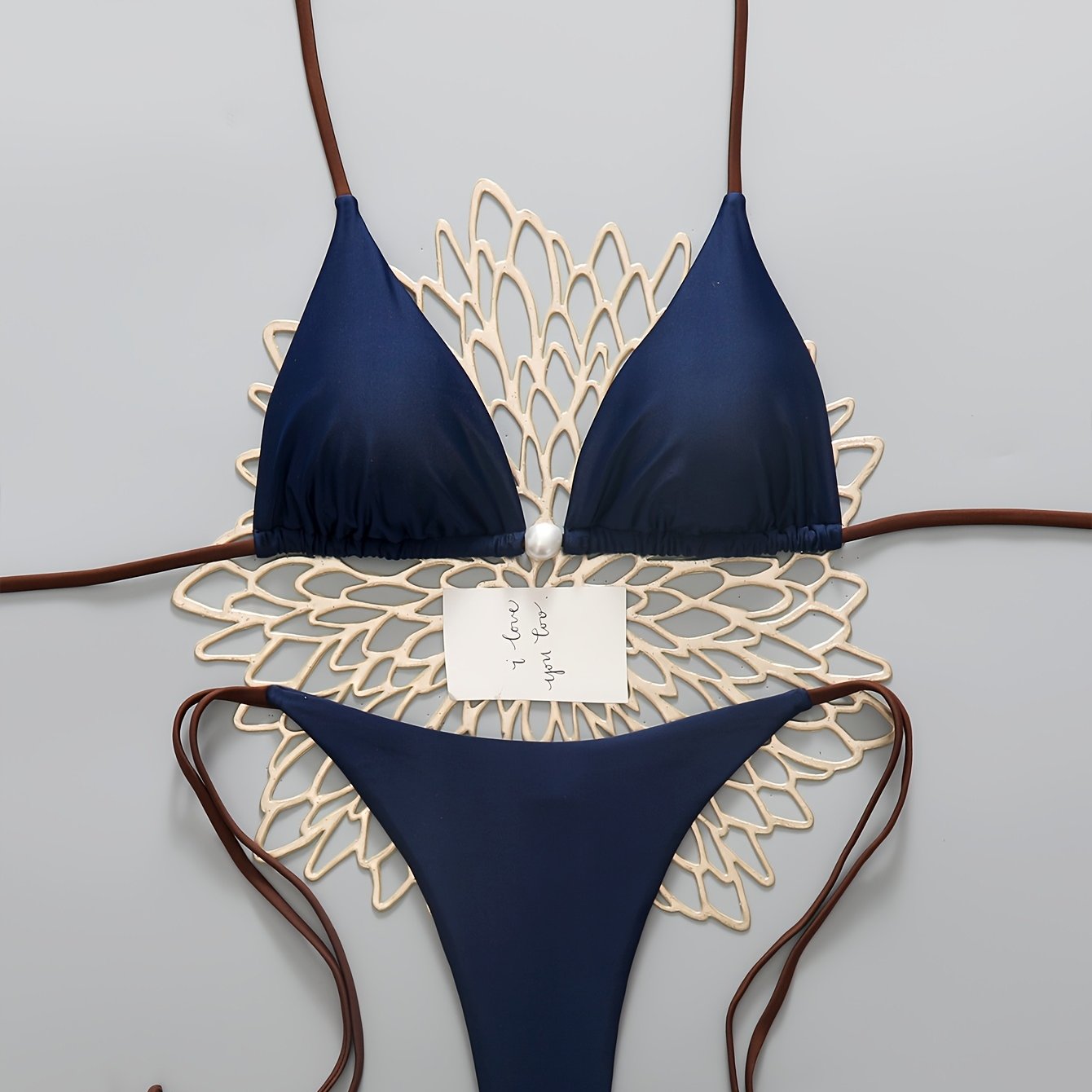 New Women's Stylish And Sexy Solid Color Bikini Swimsuit
